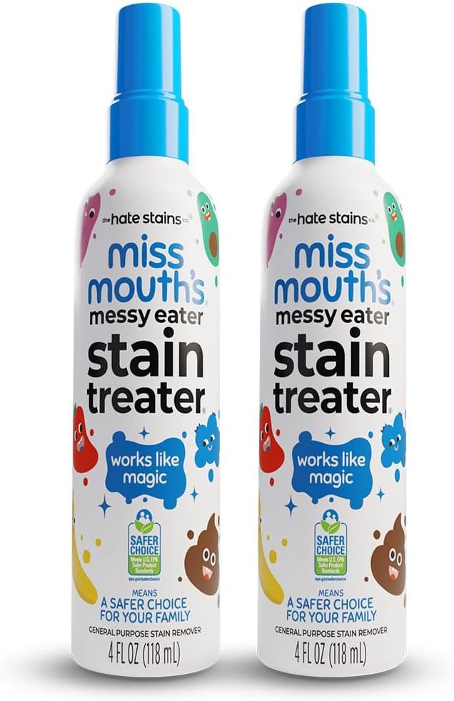 Miss Mouth’s Messy Eater Stain Treater, Laundry Stain Remover, 4 Oz, 2 Pack