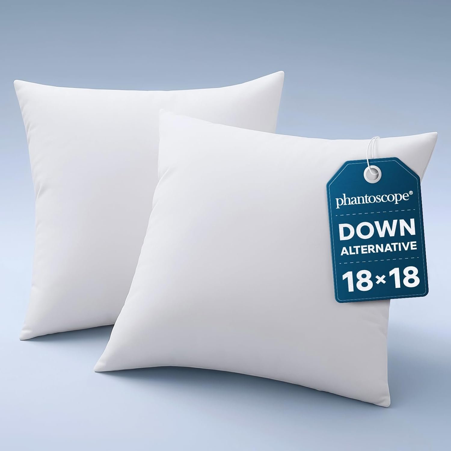 Phantoscope 18×18 Pillow Inserts, Decorative Throw Pillow Bed Couch 2 Pack
