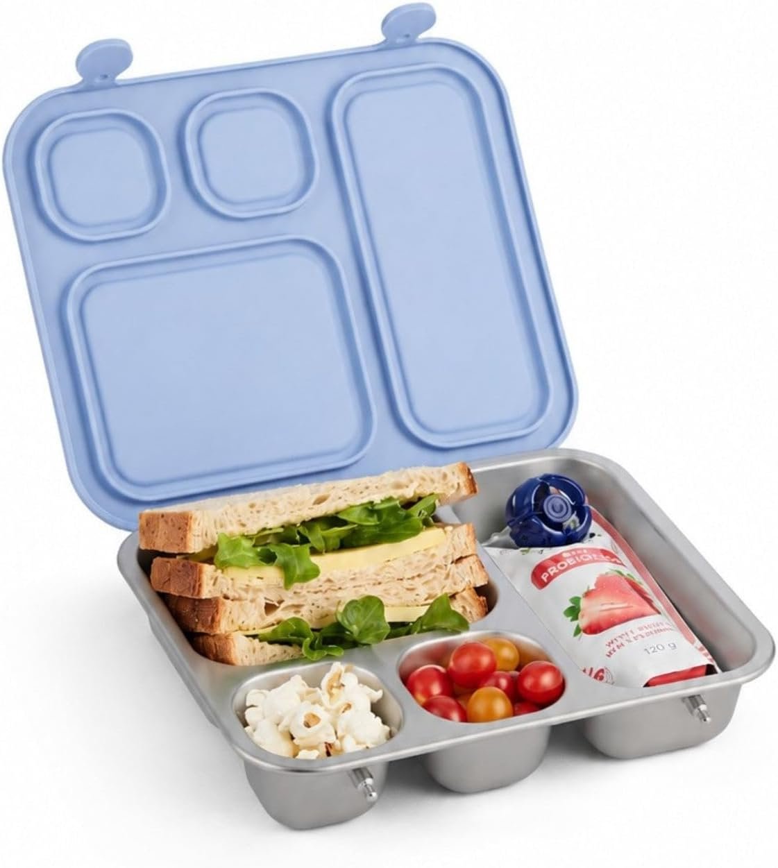 Elk and Friends Kids/Toddler Stainless Steel Bento Lunch Box + Silicone Lid