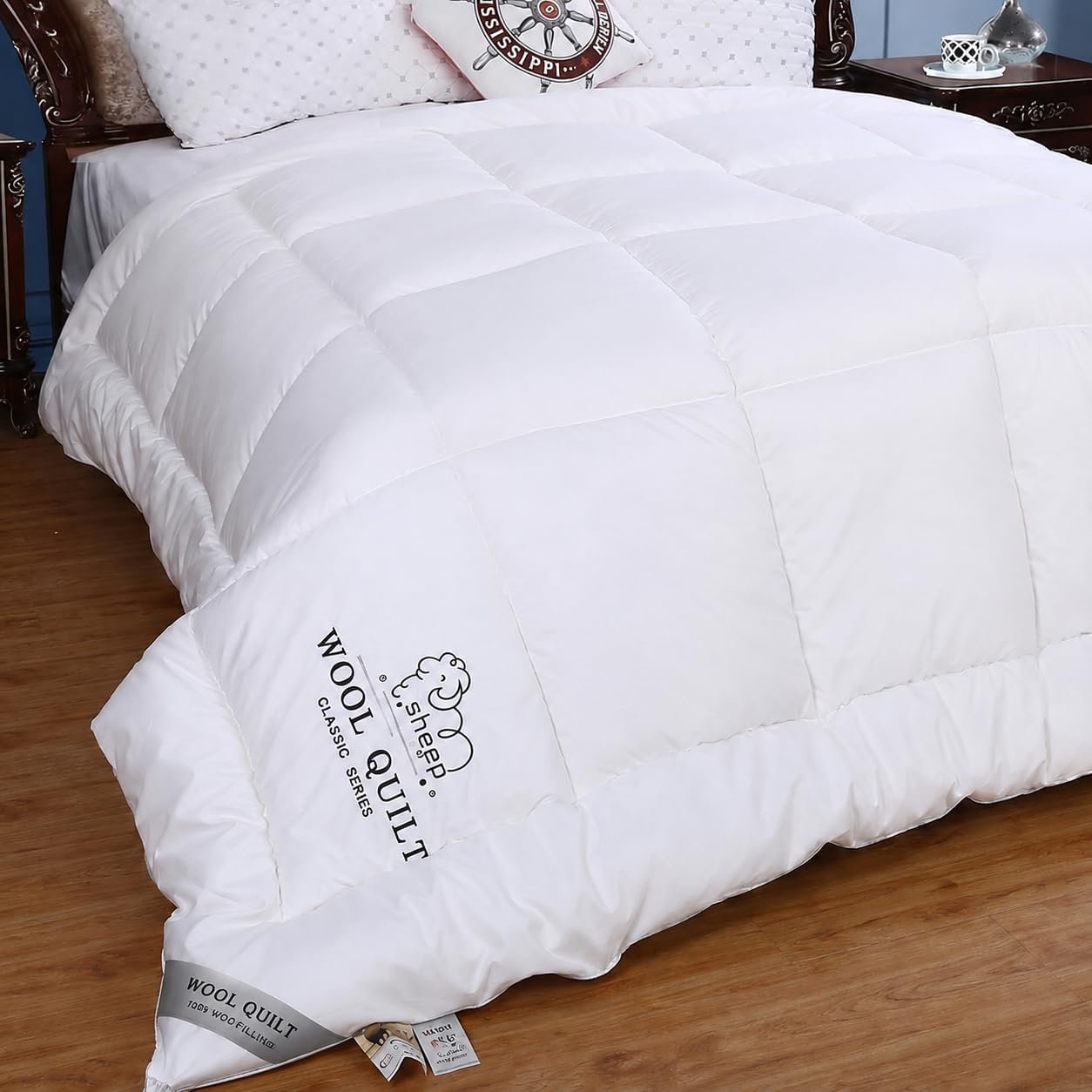 Woolous Wool Comforter Full Queen Australian Wool Duvet Insert 90×78 Inches