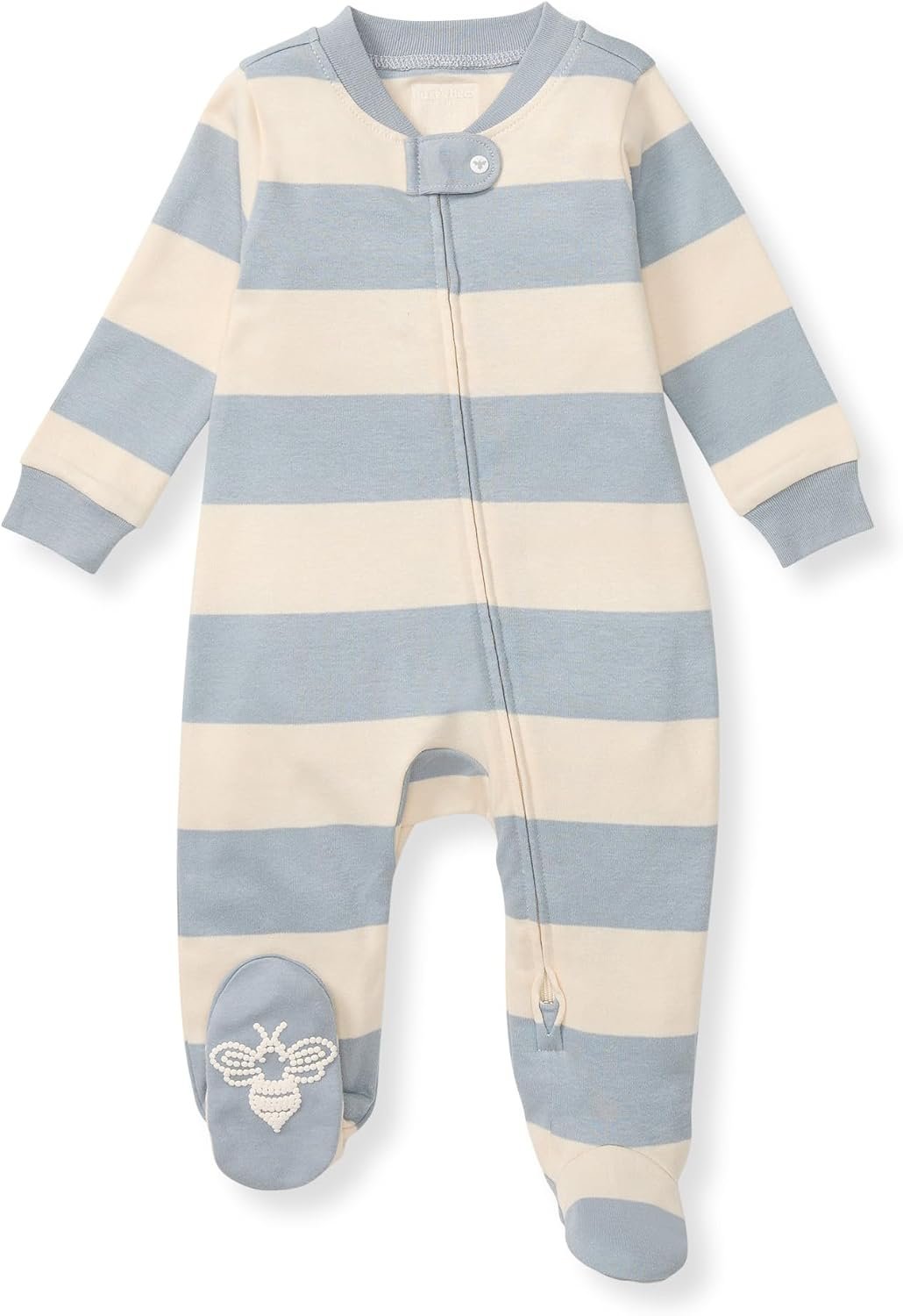 Burt’s Bees Baby Boys’ Organic Cotton, Sleep and Play Footed Pajamas