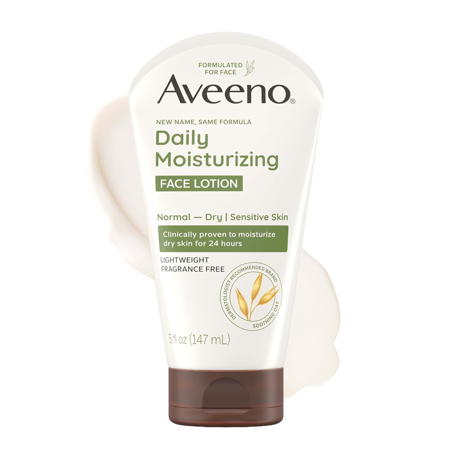 Aveeno Daily Moisturizing Face Lotion, Fragrance-Free, 5 oz