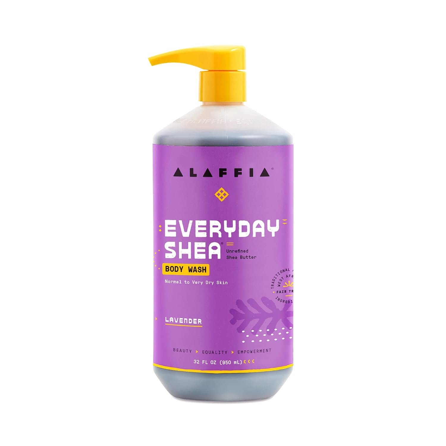 Alaffia Body Wash, EveryDay Shea, Lavender, 32 Oz