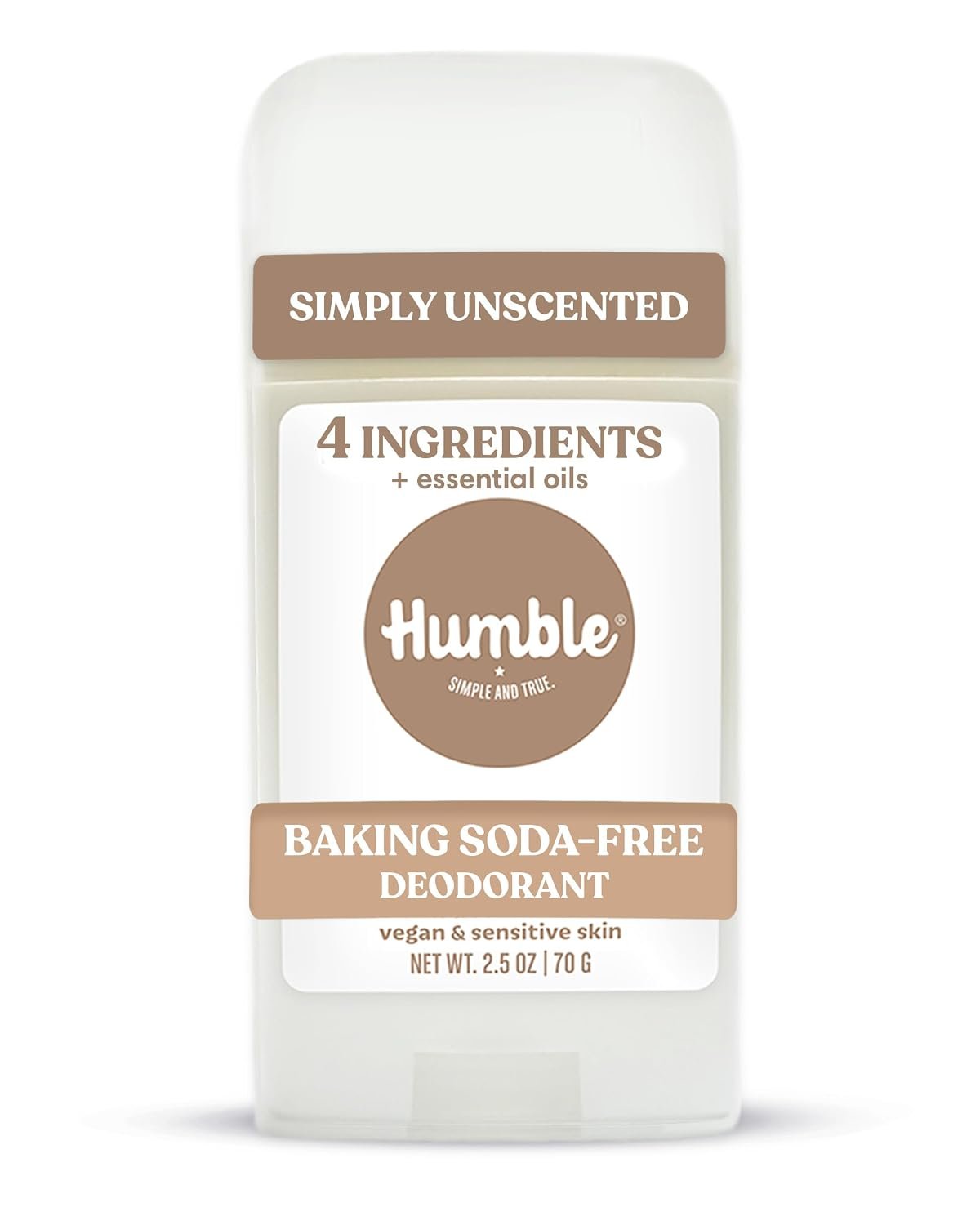 Humble Aluminum-Free Deodorant, Simply Unscented – 1 Pack