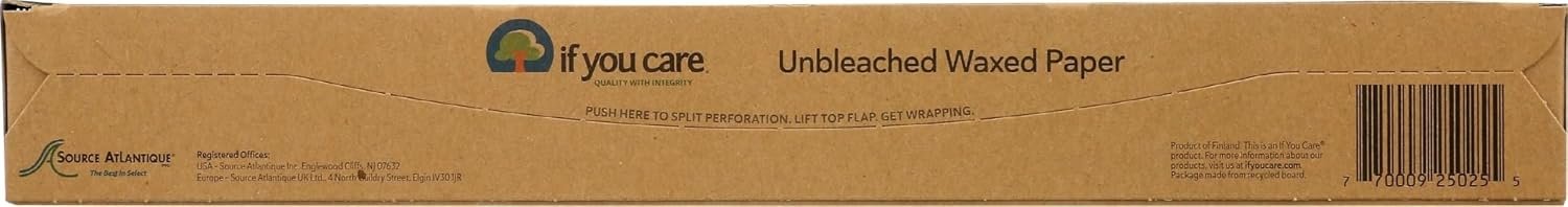 If You Care Wax Paper Unbleached, 1 ct, 75 SQFT