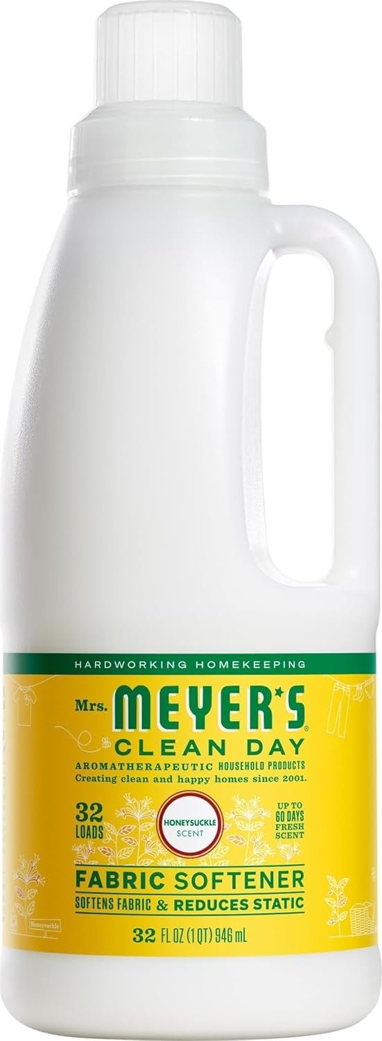 MRS. MEYER’S CLEAN DAY Liquid Fabric Softener, Honeysuckle, 32 fl oz