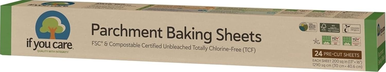 If You Care, Parchment Baking Sheets, 24 Count