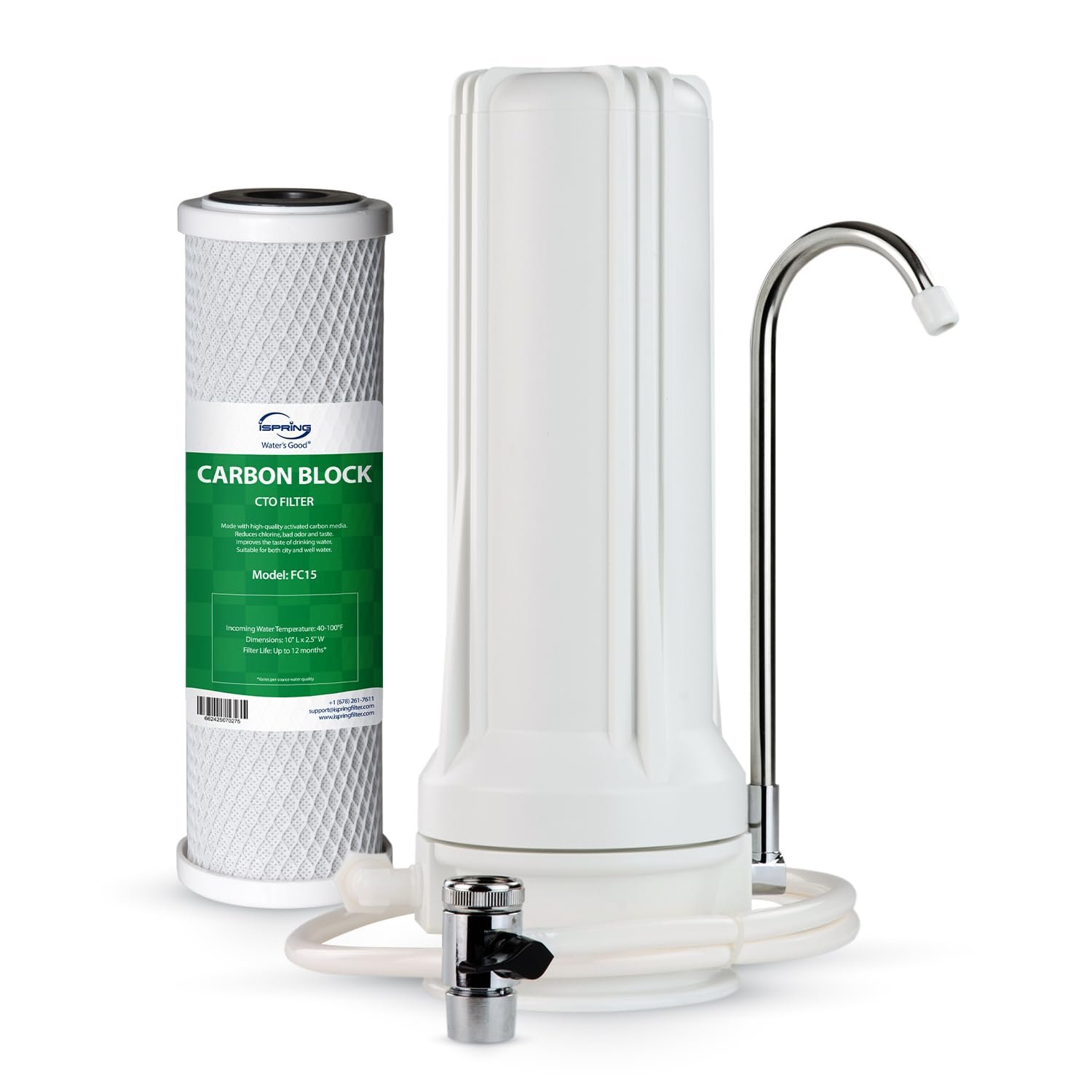iSpring CKC1 Chlorine Removal Countertop Water Filter System, 10000 Gallons