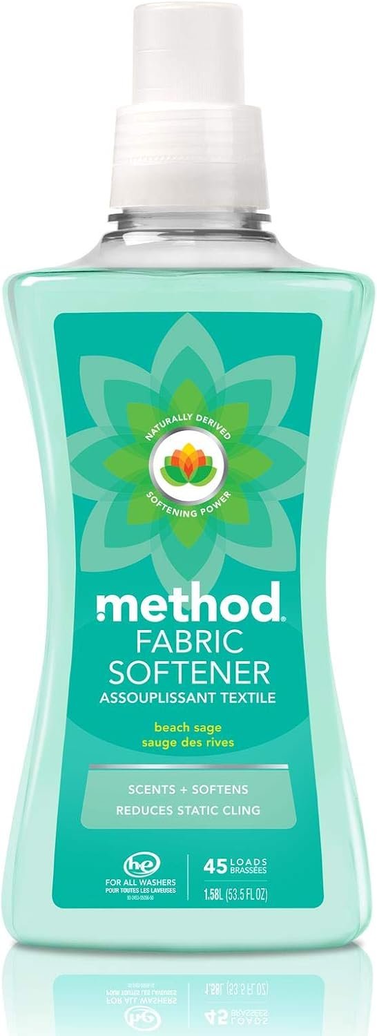 Method Fabric Softener; Beach Sage; 53.5 Ounces; 45 Loads; 1 pack; Packaging May Vary