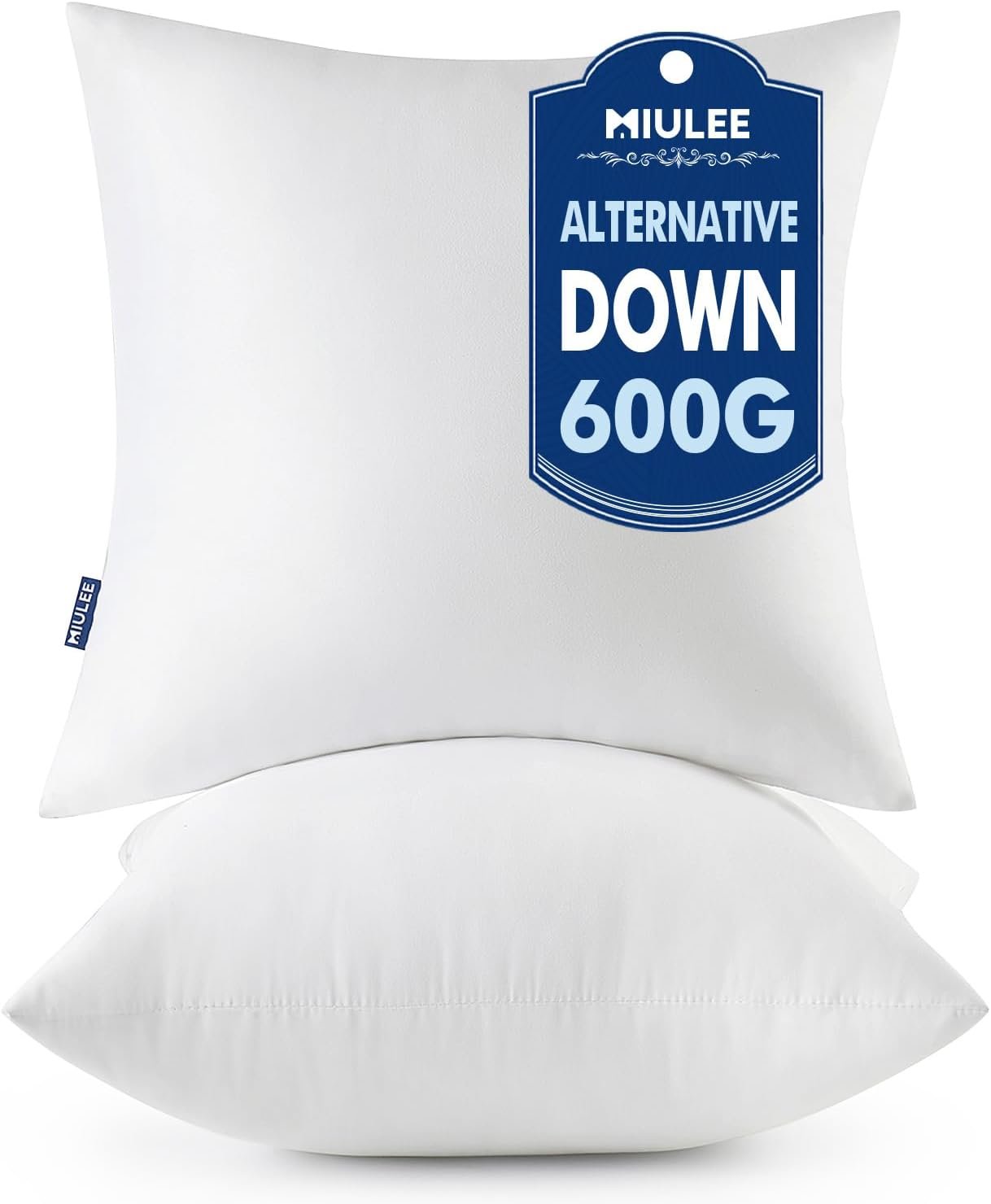 MIULEE 20×20 Throw Pillows Inserts 2 Pack, Decorative Pillows for Couch Bed