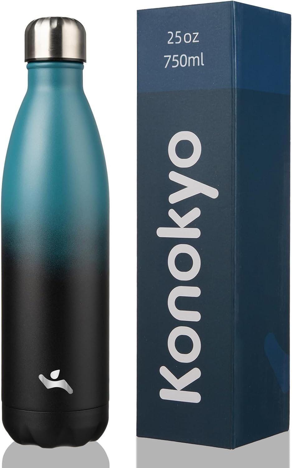 Konokyo 25 oz Insulated Stainless Steel Water Bottle, Indigo Black