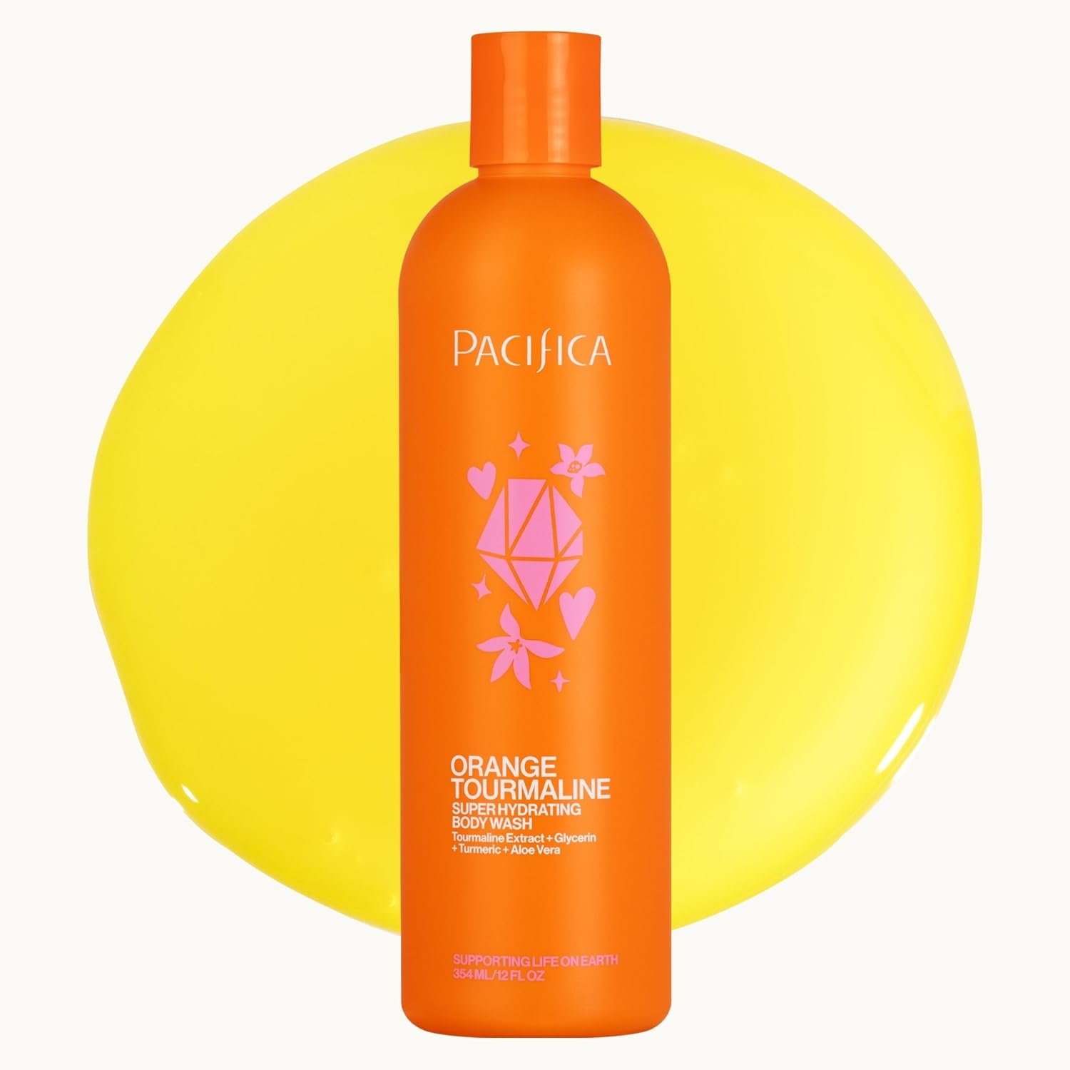 Pacifica Body Wash – Orange Tourmaline Super Hydrating Body Wash – Bath & Shower Gel – Clean Beauty, Vegan & Cruelty-Free Dermatologist Tested