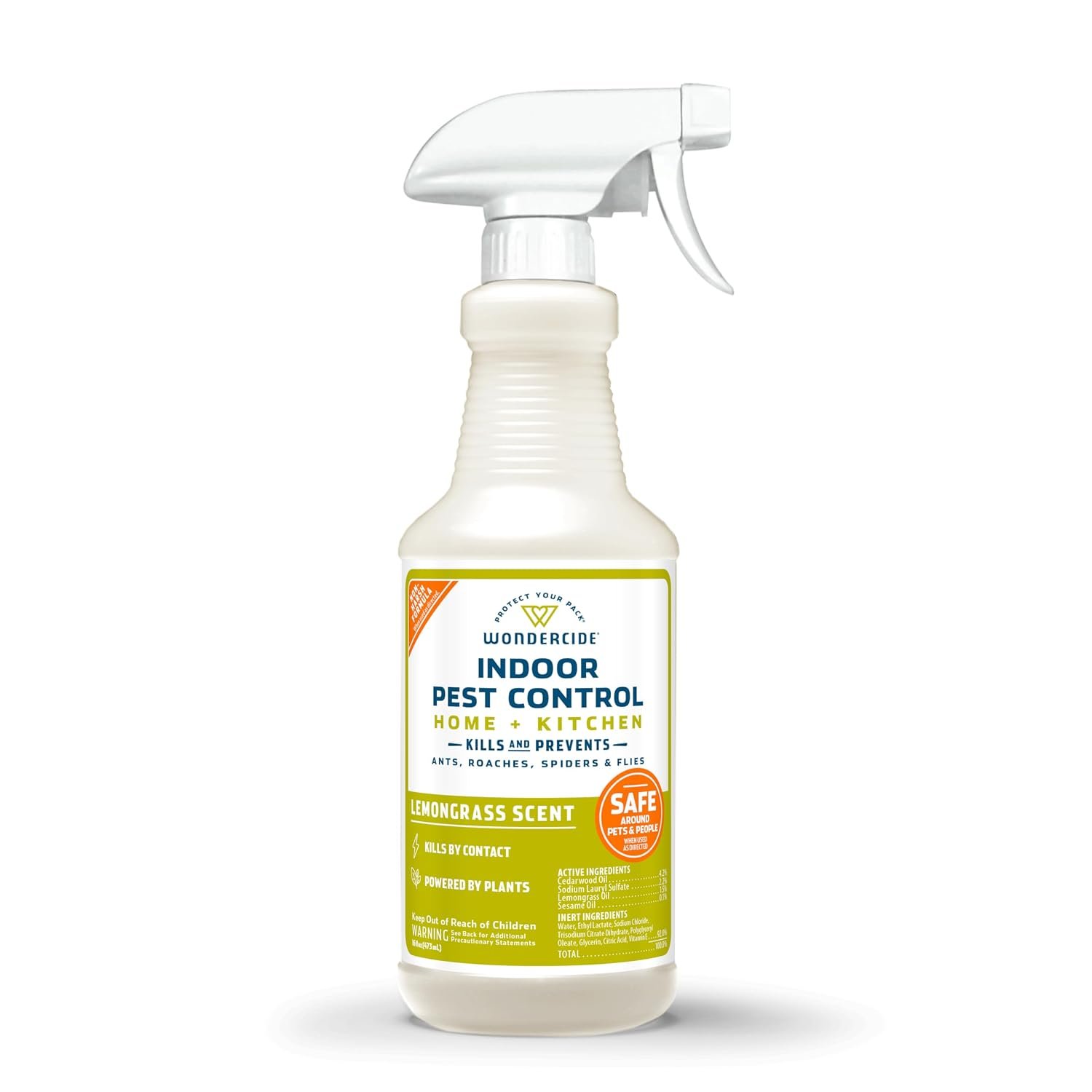 Wondercide – Indoor Pest Control Spray for Home & Kitchen Lemongrass 16 oz
