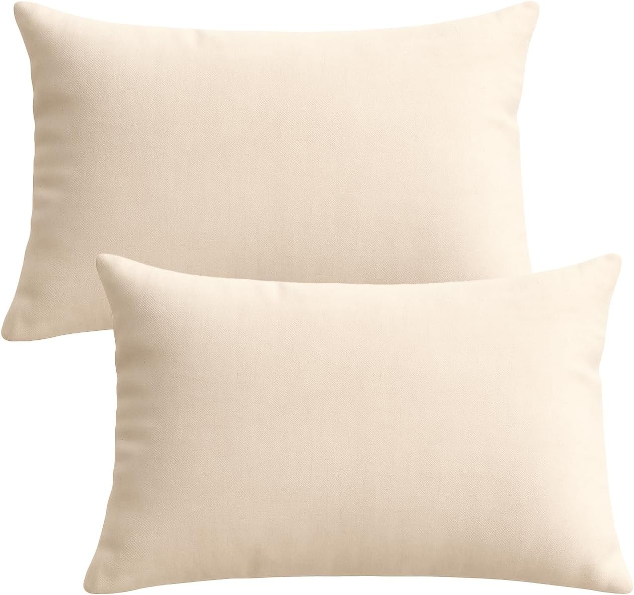 Trendy Home 12×20 100% Natural Cotton Throw Pillow Insert(Set of 2), Bed and Couch Pillows Stuffer Hypoallergenic, Decorative Home Outdoor Sofa Pillow Filler (Cotton, 2 Pack)