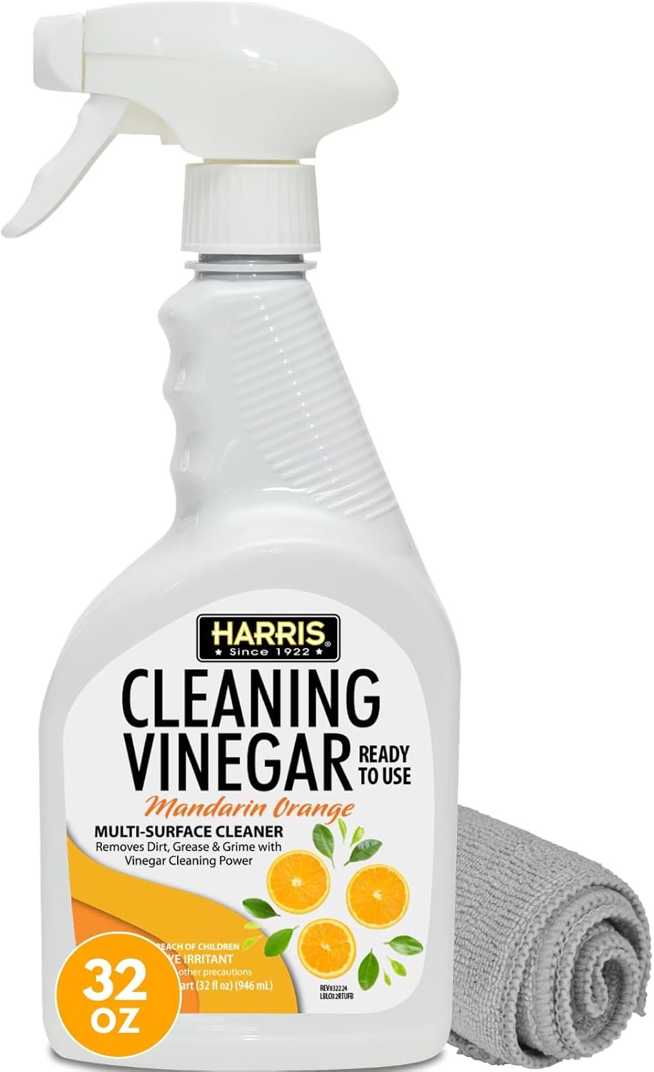 HARRIS Cleaning Vinegar Mandarin Orange Multi-Surface Cleaner, 32 oz