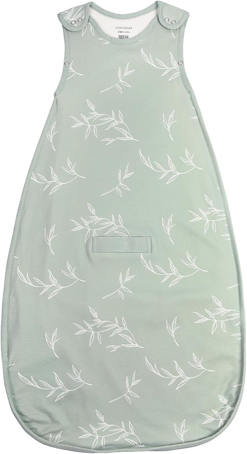 Merino Wool & Cotton Sleep Sack 2-Way Zipper Adjustable Universal Size Sleeping Bag for Baby Year-round Use