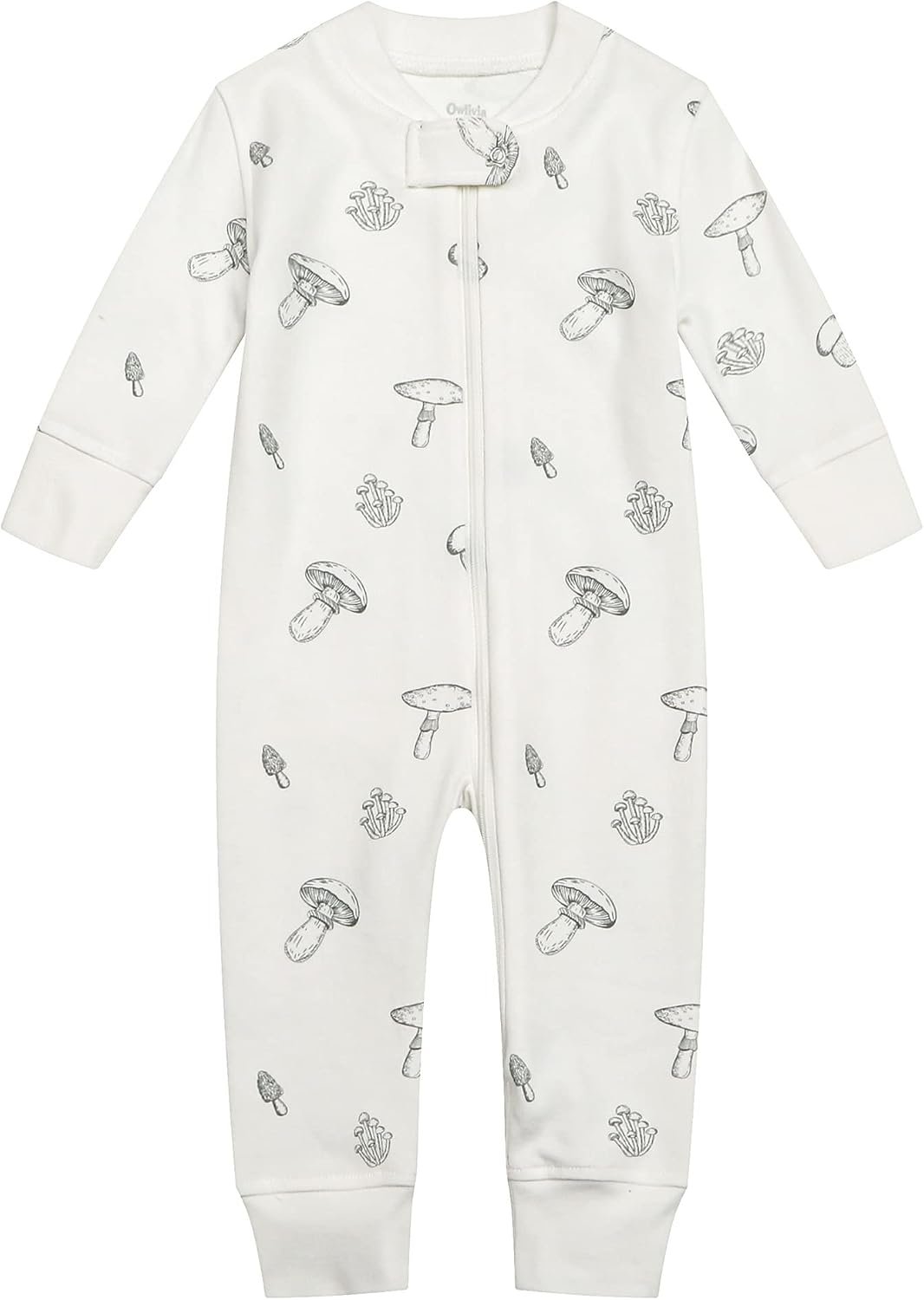 Owlivia Organic Cotton Baby Boy Girl Zip up Sleep N Play, Footless, Long Sleeve