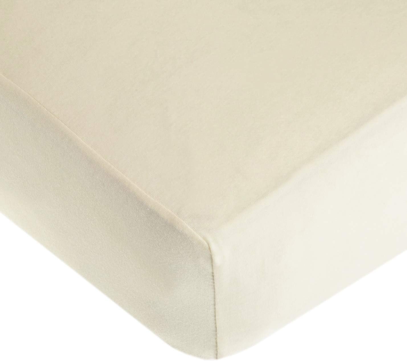 American Baby Company Cotton Fitted Crib Sheet 52×28″, Ecru