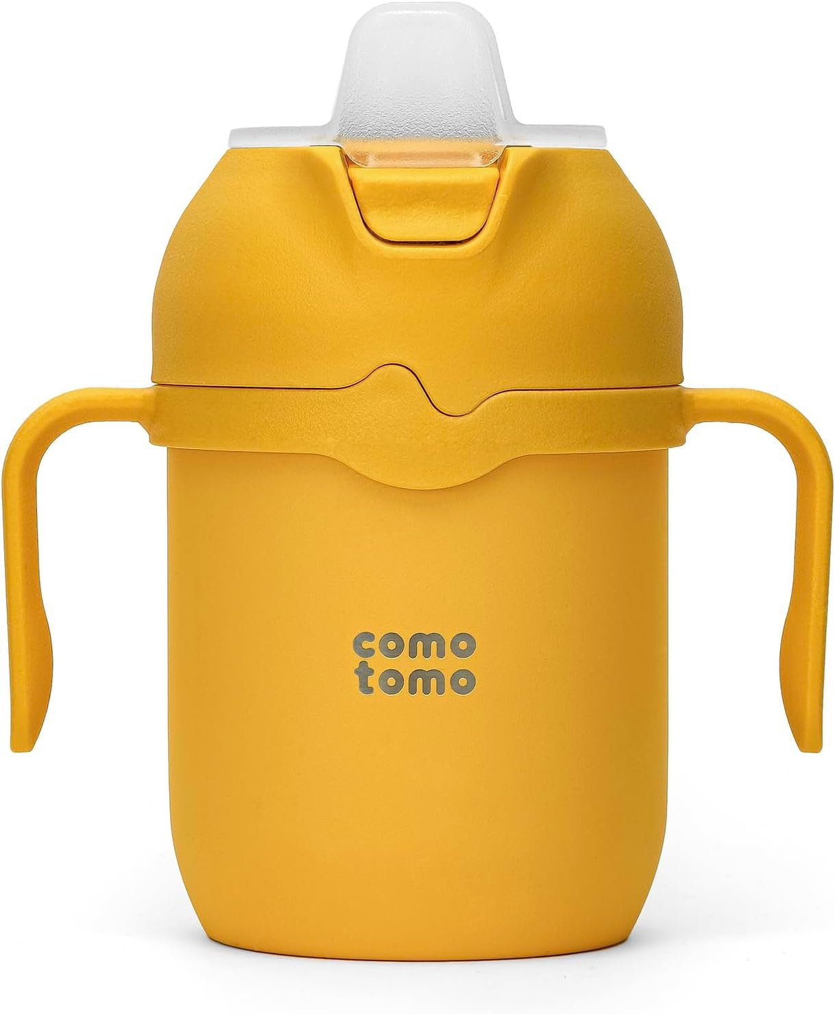 Comotomo Toddler Tumbler 8oz Insulated Sippy Cup with Silicone Straw and Spout, Yellow (Yellow)