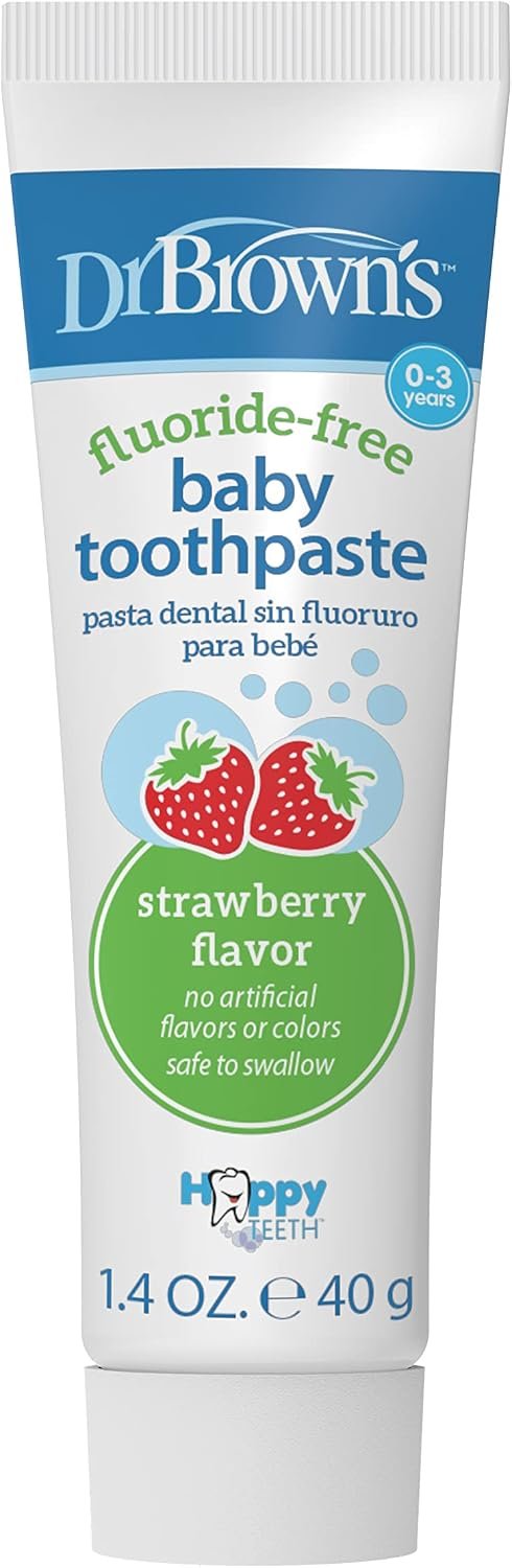 Dr. Brown’s Fluoride-Free Baby Toothpaste, Strawberry, 1-Pack