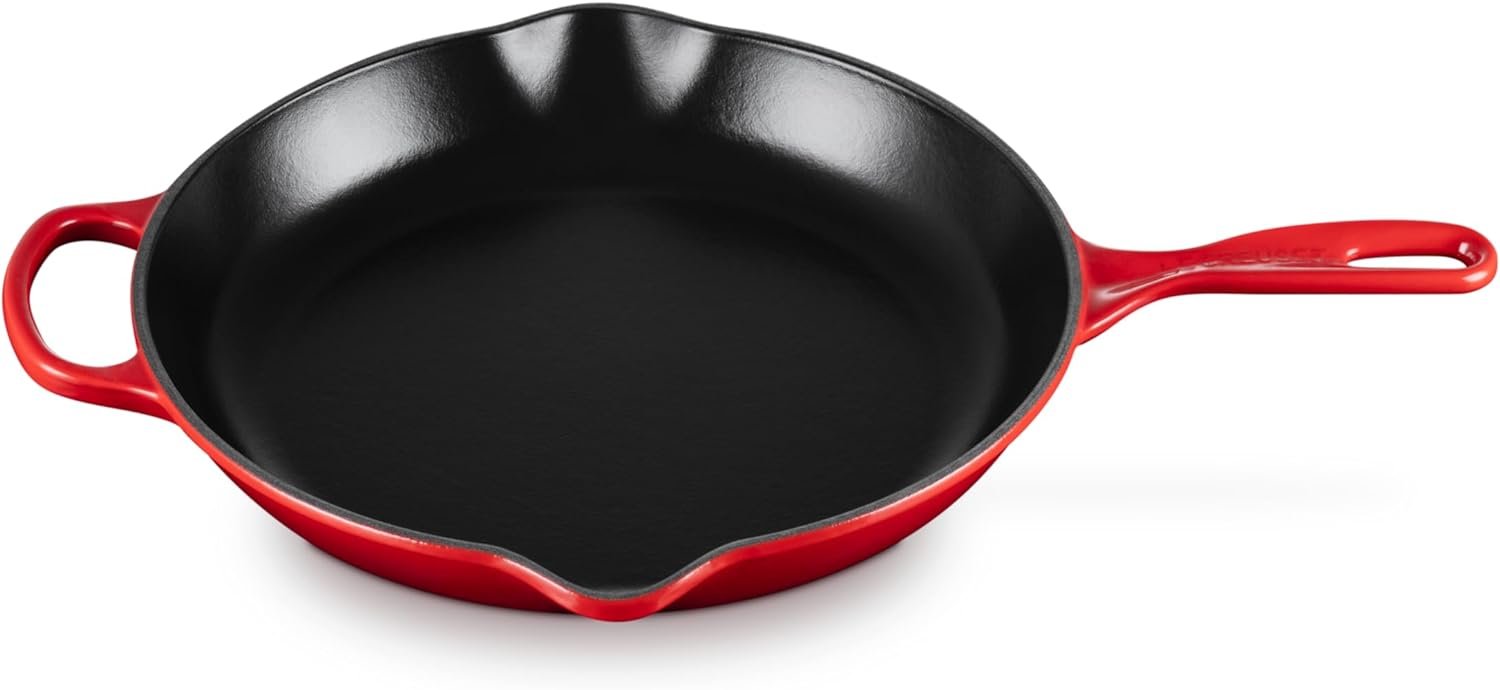 Le Creuset Enameled Cast Iron Signature Round Skillet, 11.75″, Cerise