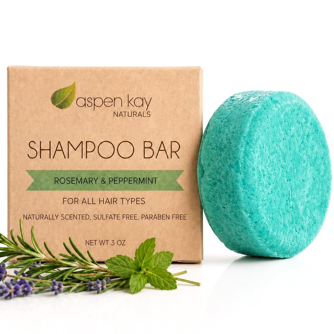 Rosemary Mint Shampoo Bar, Strengthening Argan Oil Shampoo. 3 oz