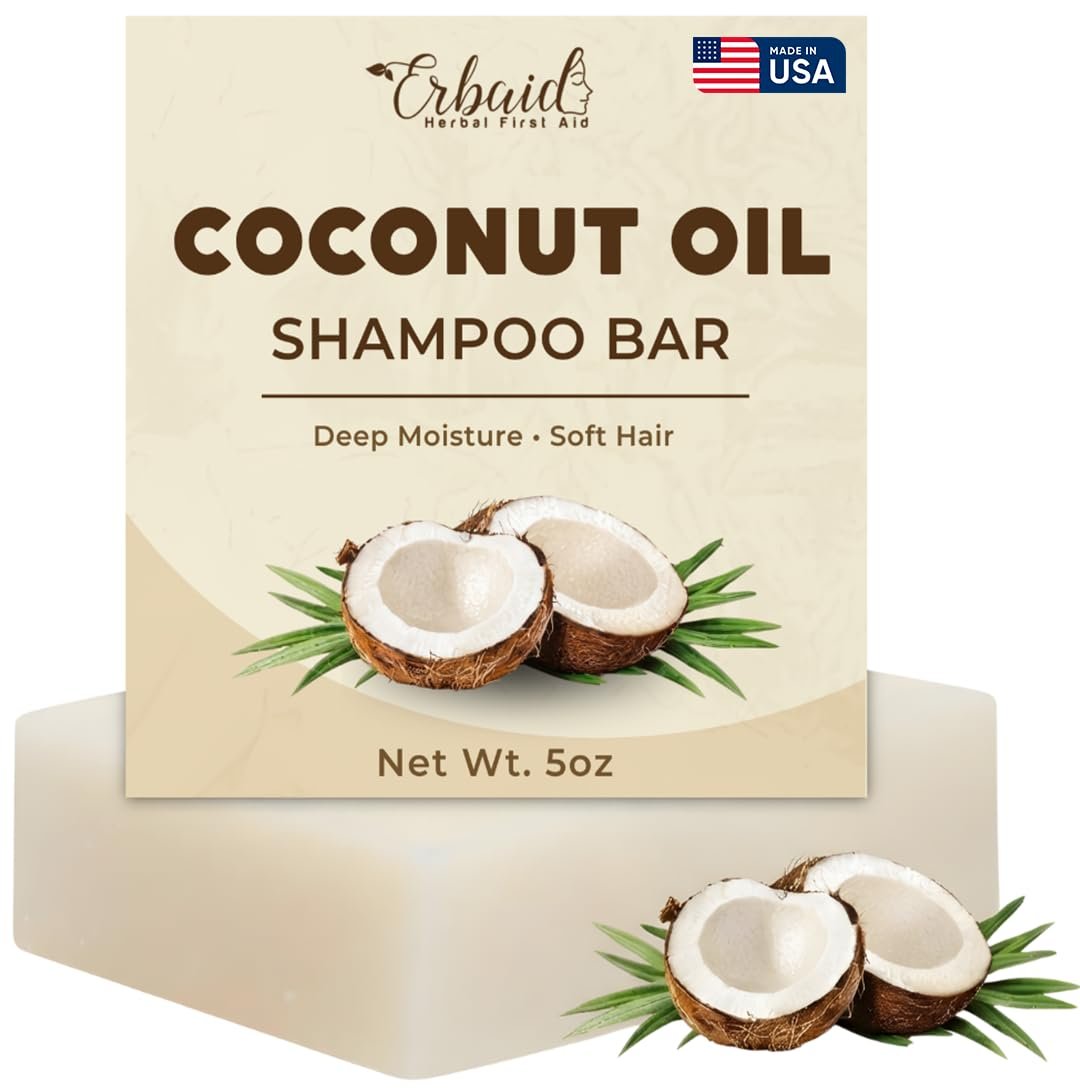 Coconut Oil Shampoo Bar – Natural Bar Shampoo & Hair Soap for Dry Dull Hair