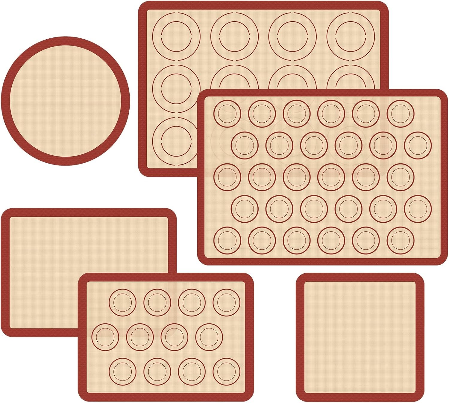 Silicone Baking Mat Set of 6, Nonstick & Reusable