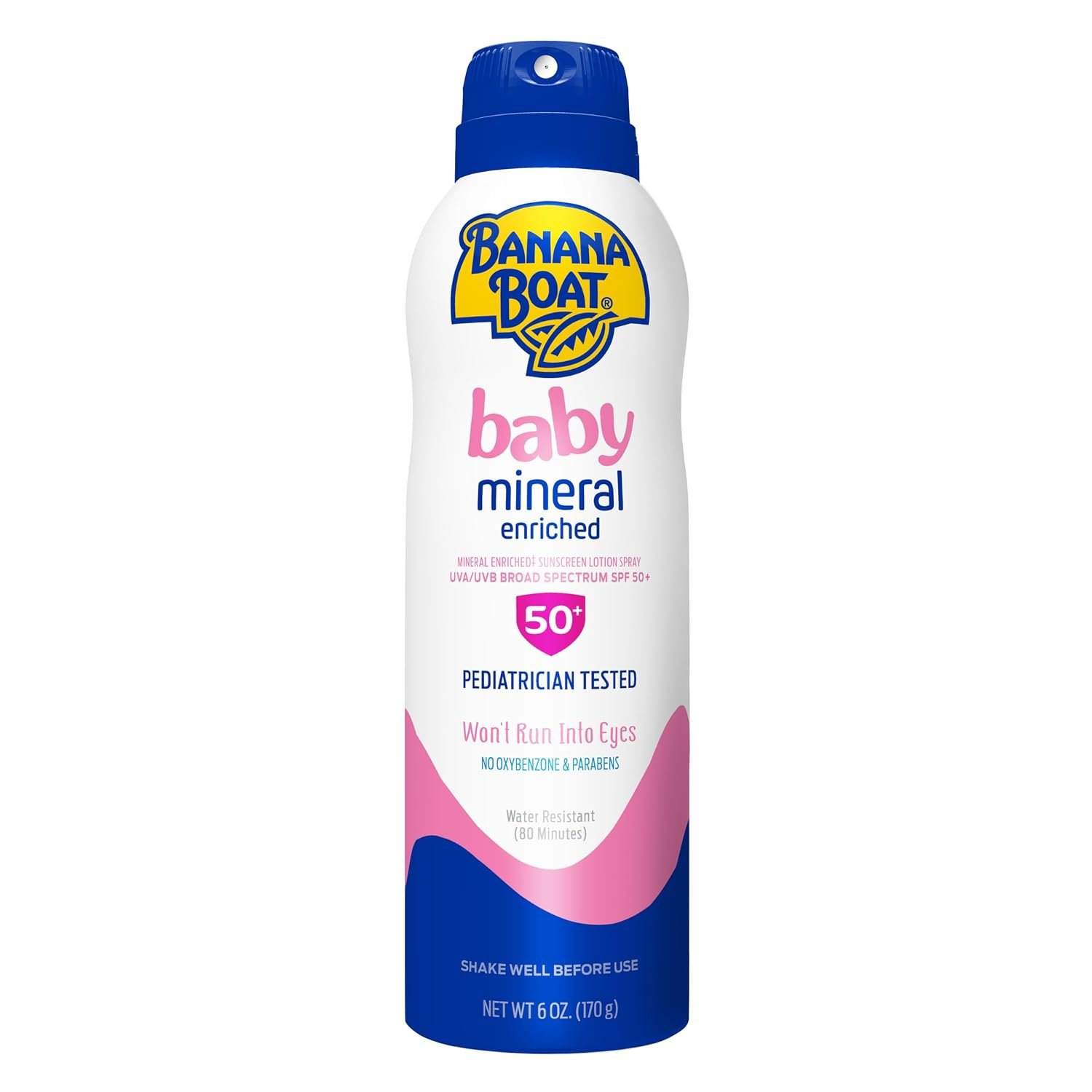 Banana Boat Mineral Enriched Baby Sunscreen Spray SPF 50, 6 oz