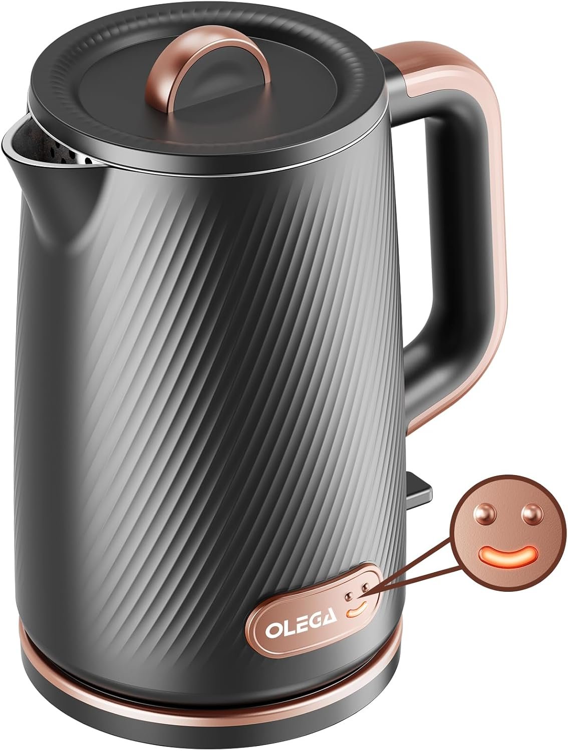 OLEGA Electric Tea Kettle: 1200W Fast Boil Electric Water Kettles 1.5L