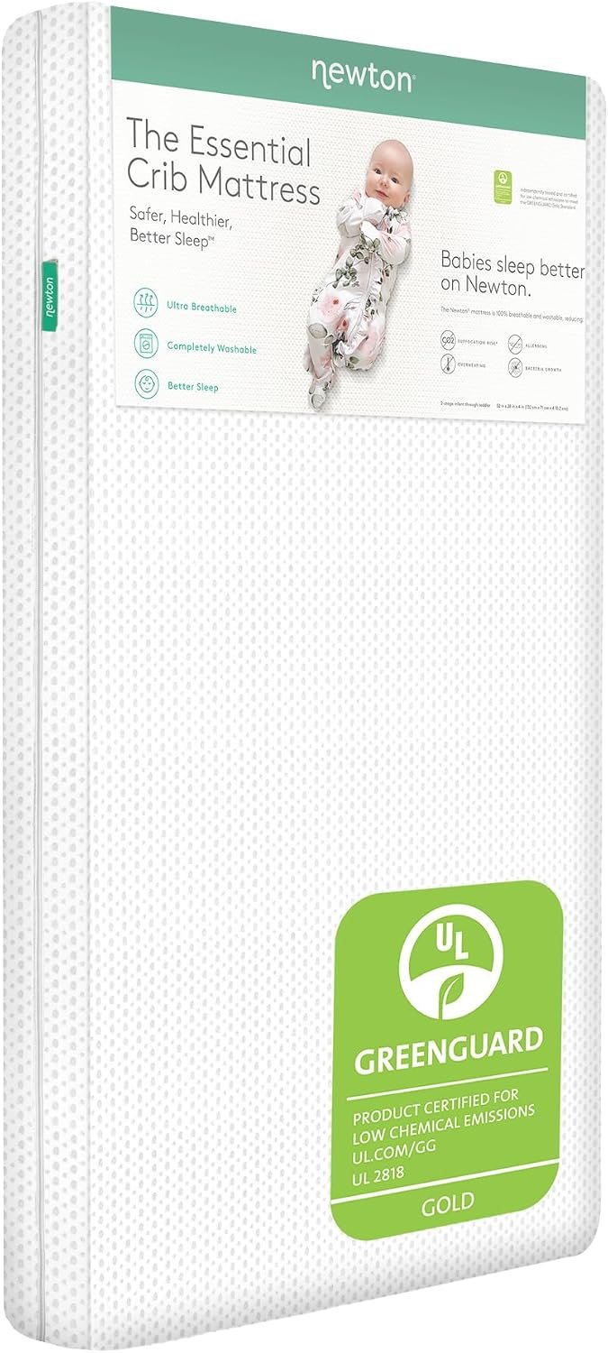 Newton Baby Essential Crib Mattress, Breathable & Washable – White