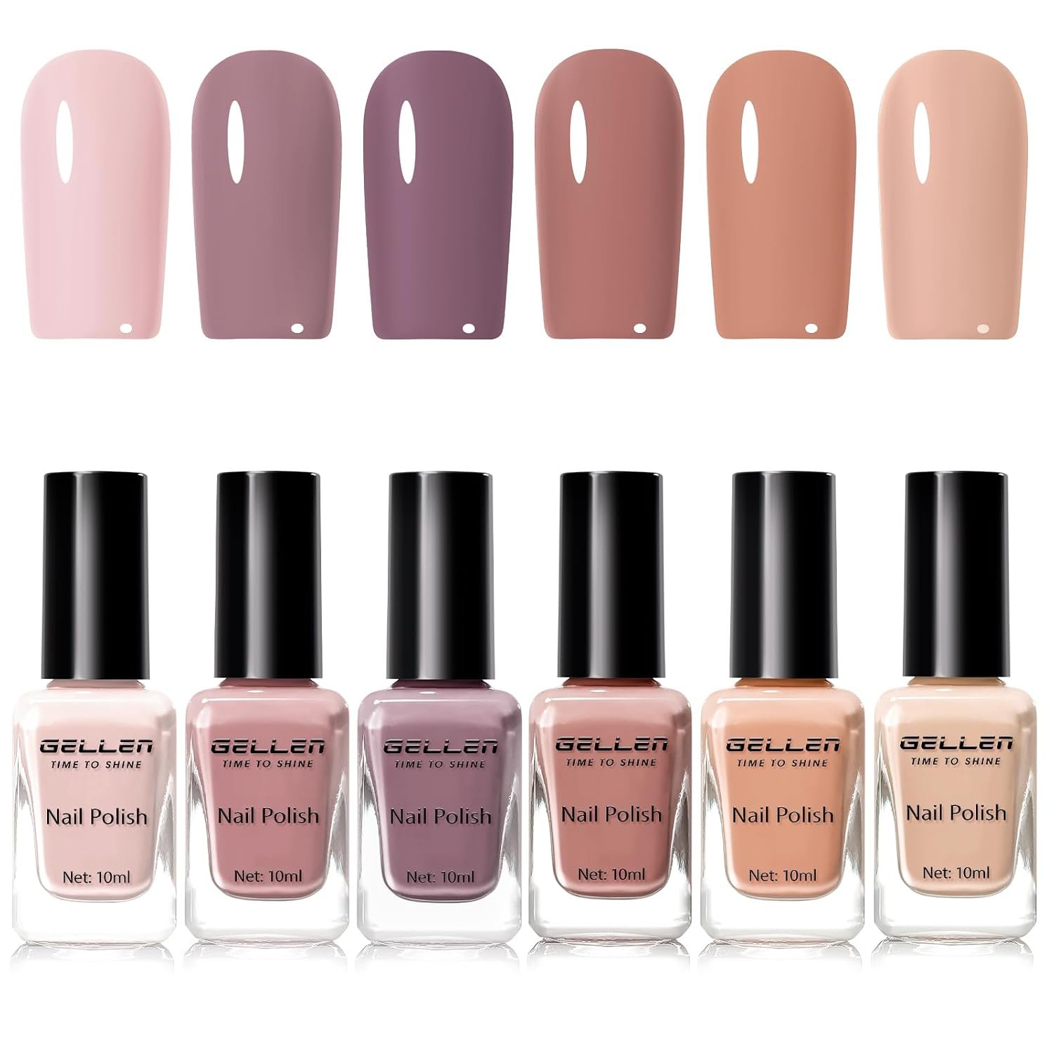 GELLEN Nude Nail Polish Fall Winter, No UV/LED Light Needed, HEMA Free
