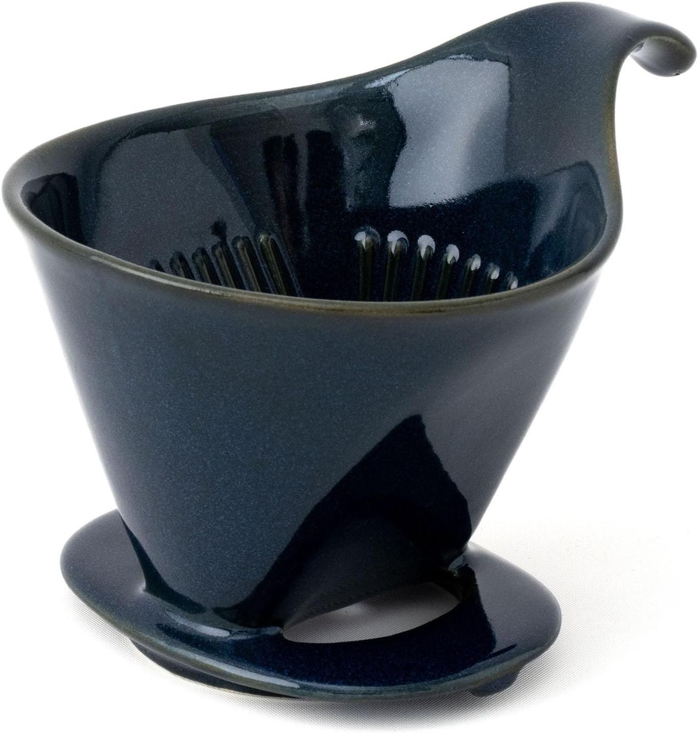 ZERO JAPAN – Bee House Pour Over Coffee Dripper – Ceramic Coffee Maker with Elegant Peek Hole, Drip Cone Brewer Coffee Gifts, Brewing Accessories – Jeans Blue, Standard Size