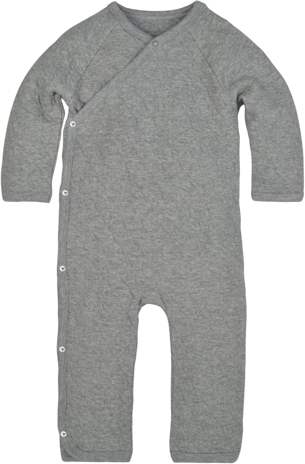 Burt’s Bees Baby Long Sleeve Quilted Wrap-Front Jumpsuit, 100% Organic Cotton One-Piece Outfit Coverall