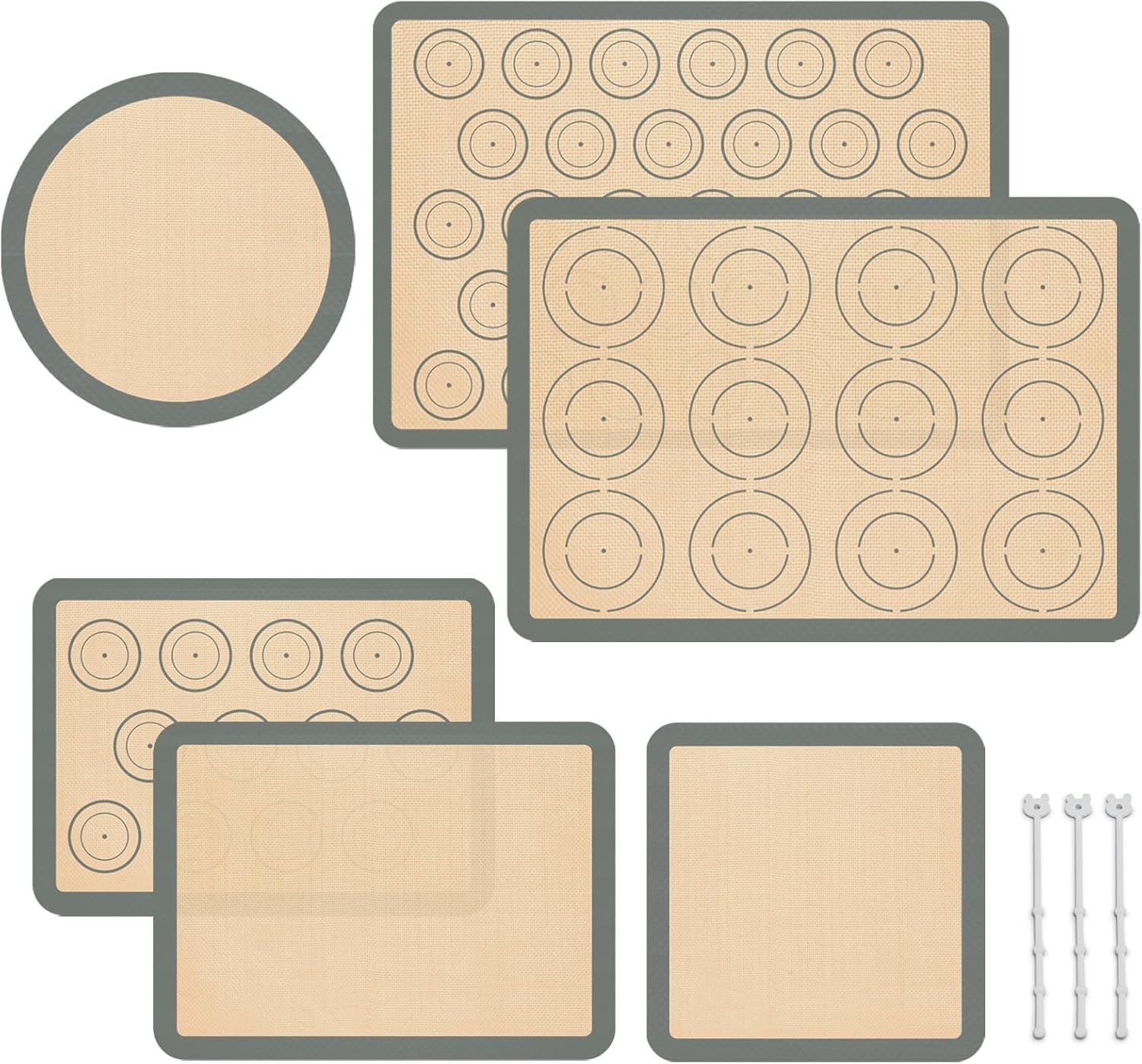 Silicone Baking Mat Set of 6, Oven Baking Sheets