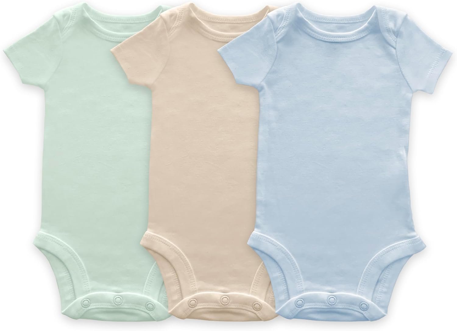 SwaddleDesigns Organic Cotton Baby Bodysuit 3 Pack for Infant Boy or Girl,