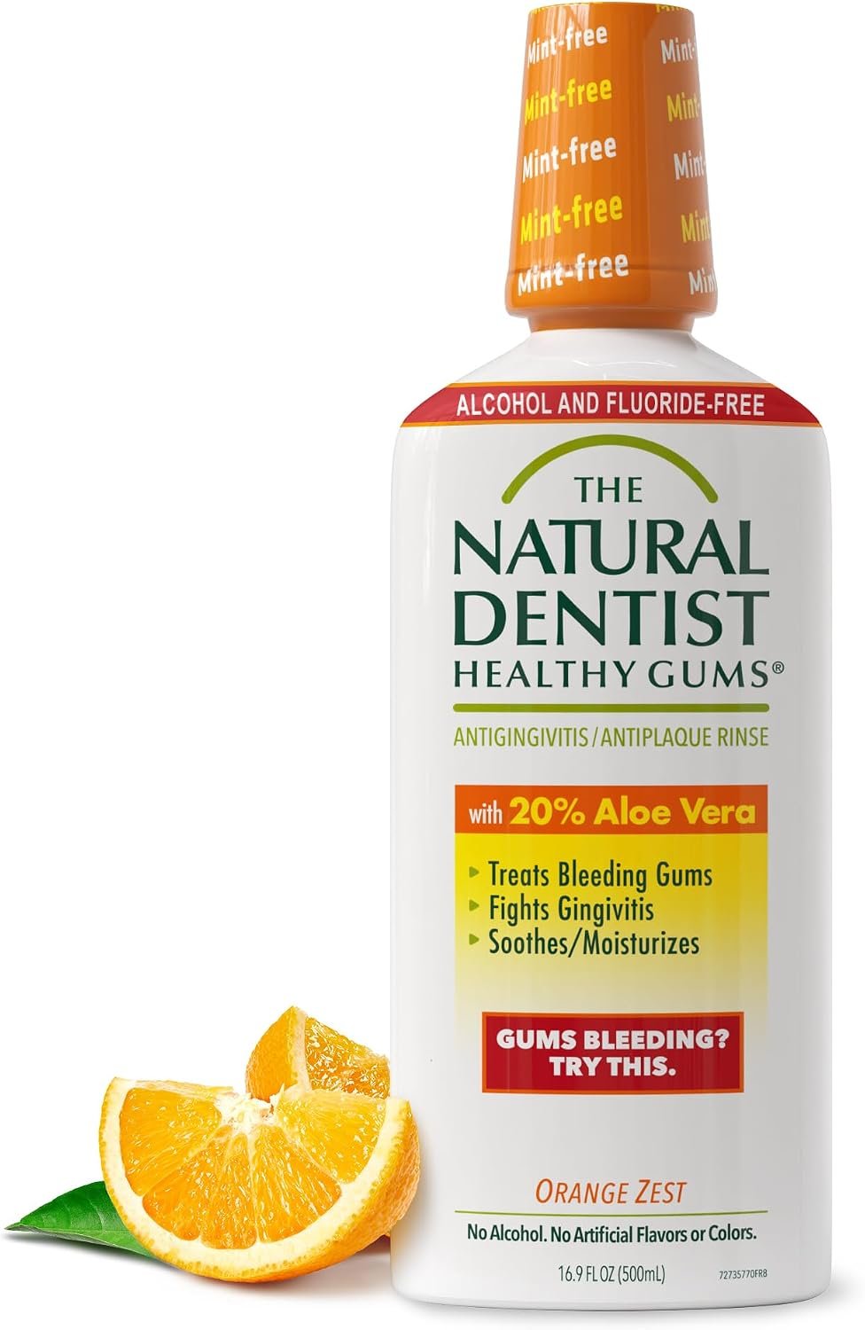 The Natural Dentist Orange Zest Alcohol Free Mouthwash, 16.9 oz