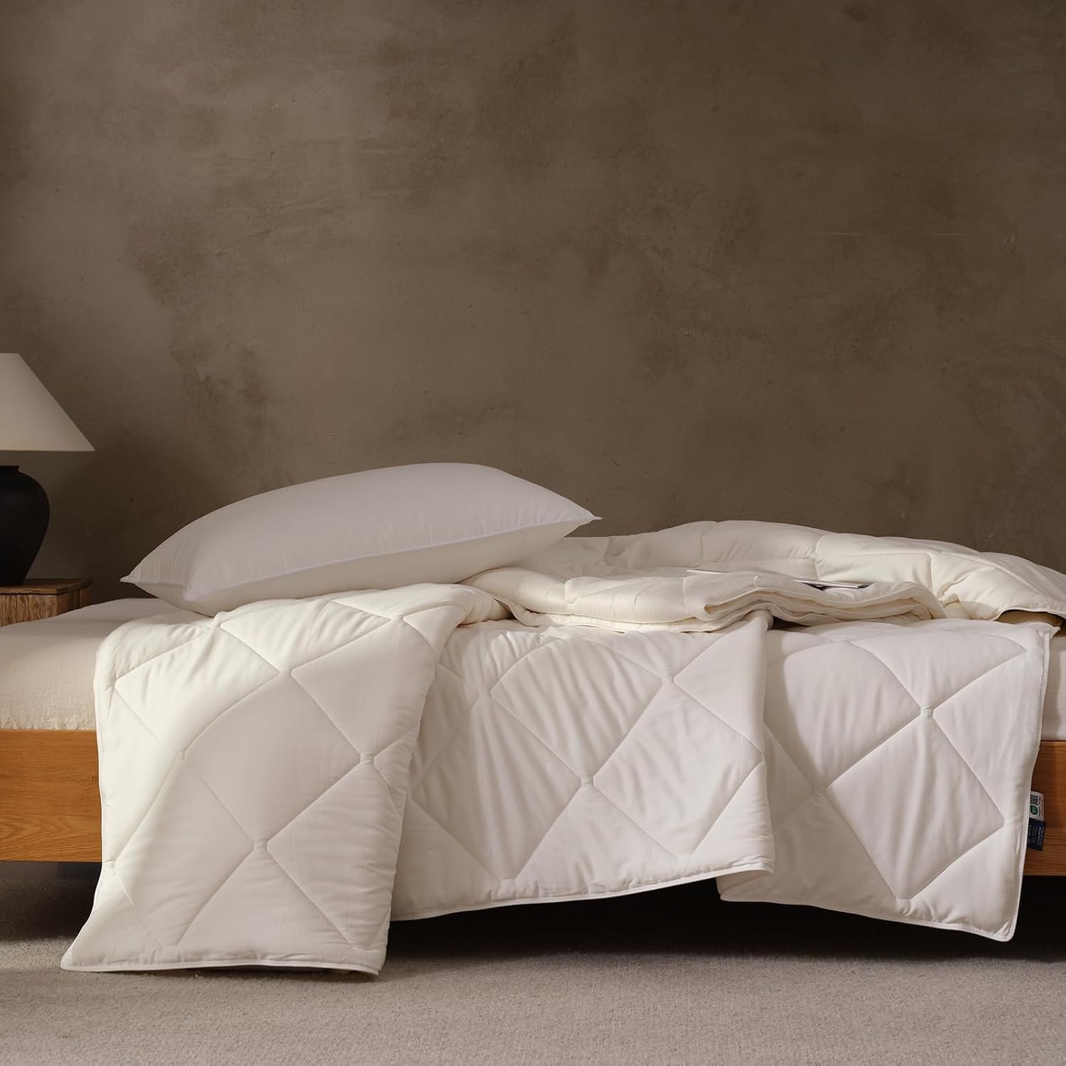 EP Mode Pure Wool Comforter, Thermal-Weight for Winter, Queen