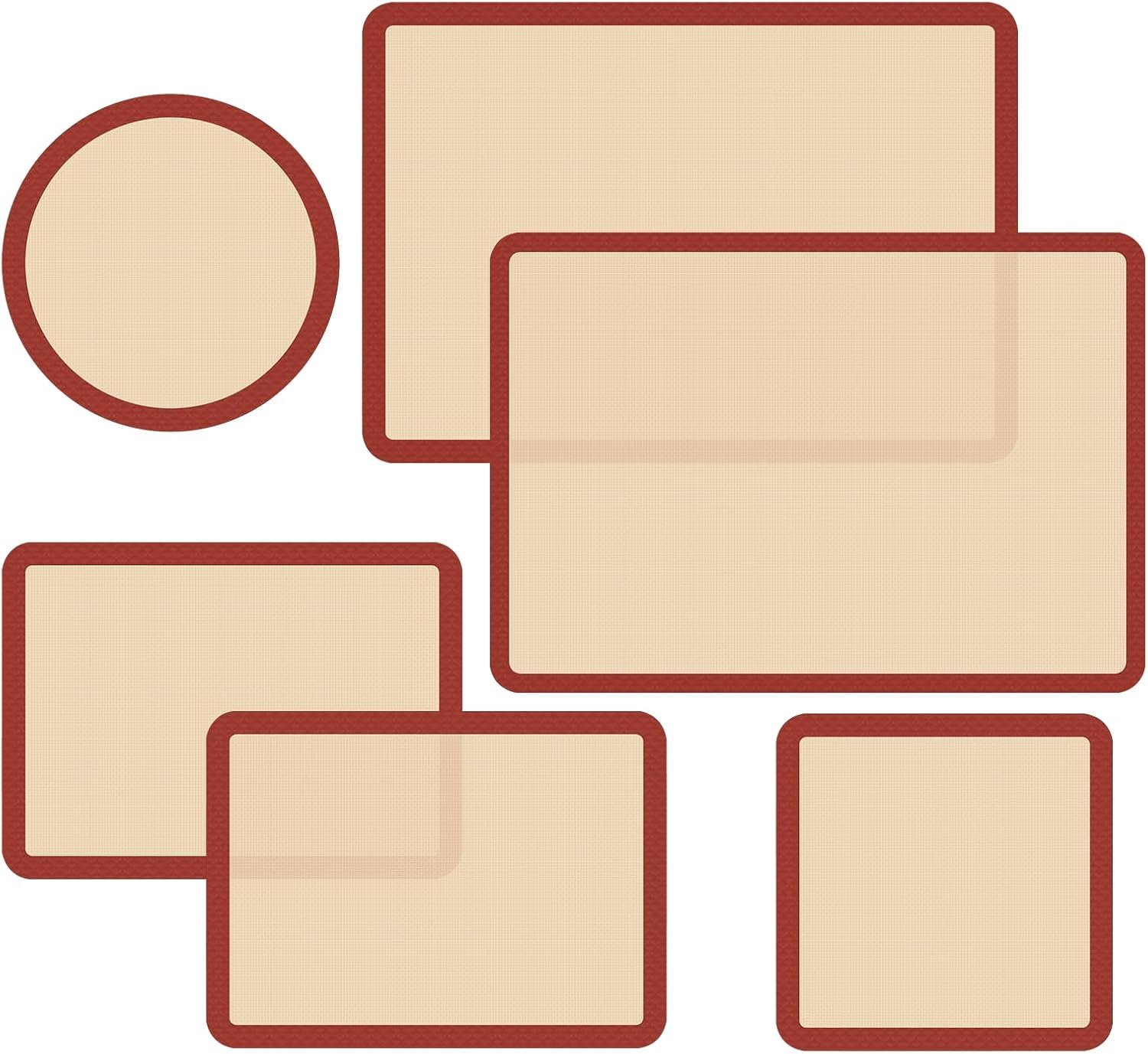 Silicone Baking Mat Set of 6, Nonstick & Reusable