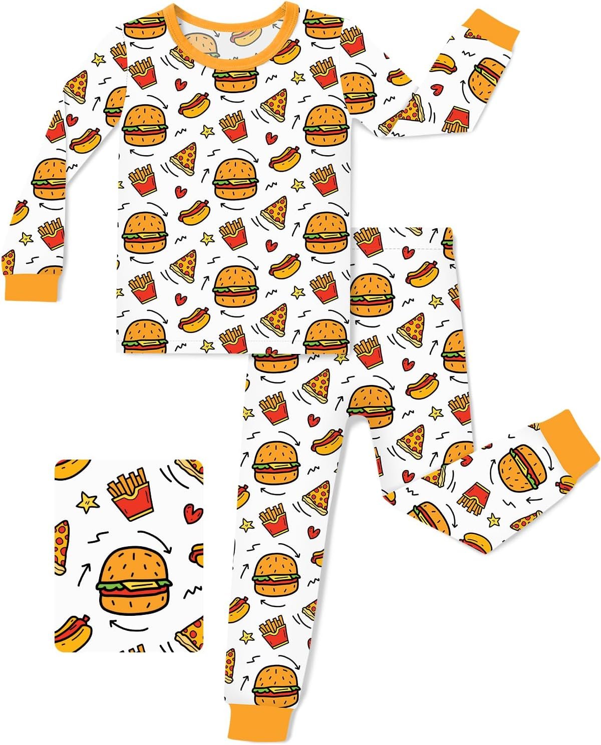babee Reshinee Bamboo Viscose Toddler Kids Pajamas Set, Long Sleeve Boys