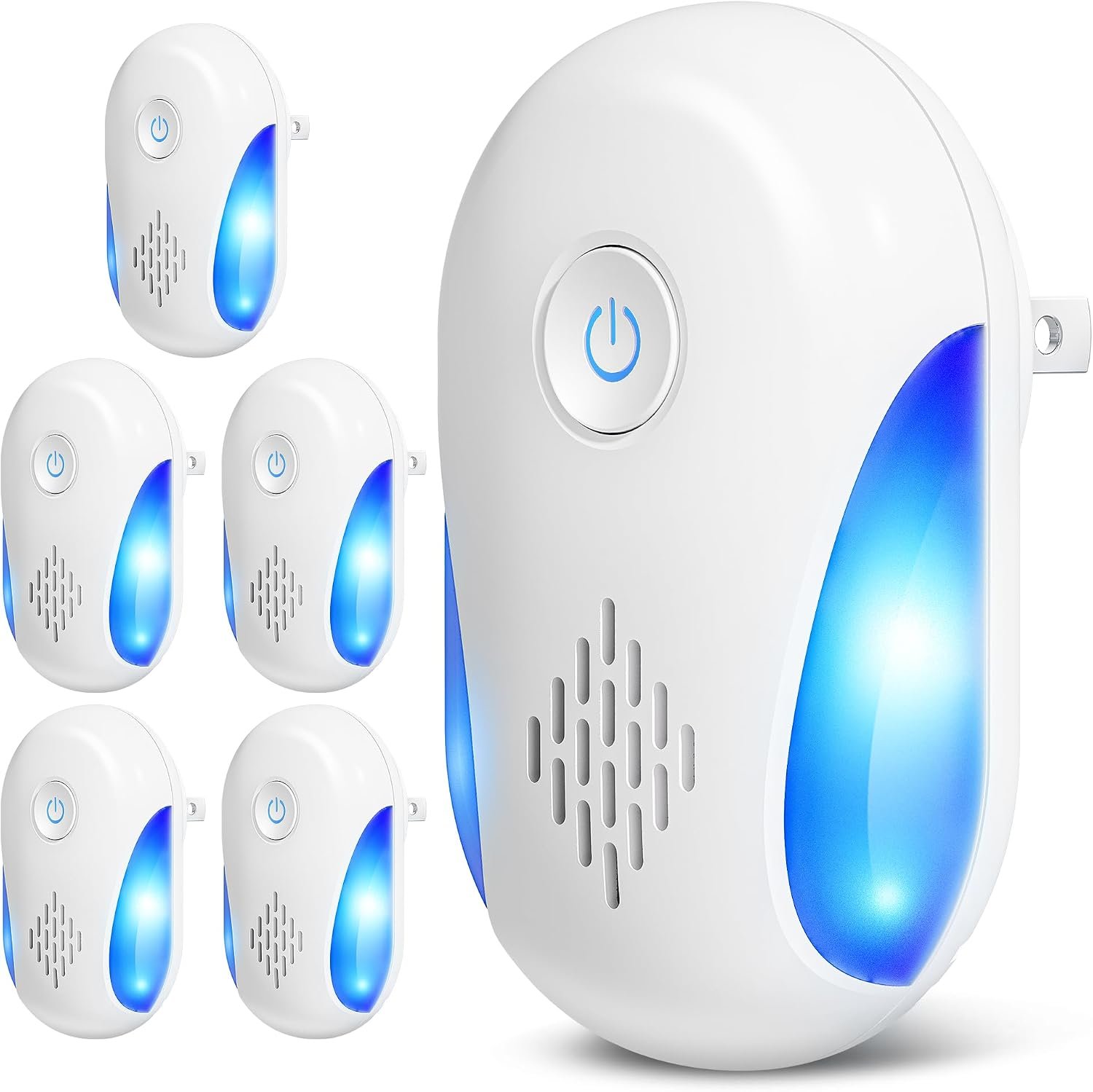 Ultrasonic Pest Indoor Repeller, Repellent for Mouse, Rats, Cockroaches, Spiders, Ants, Bugs, Plug-in Control Device (6 Pack)