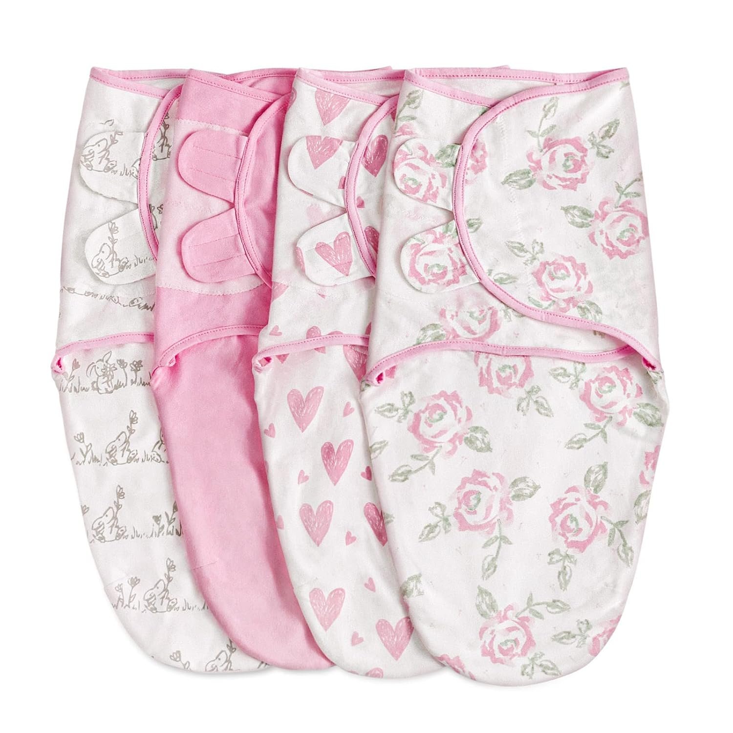 Organic Baby Swaddle Sleep Sacks, 4-Pack for Newborns Baby Essentials