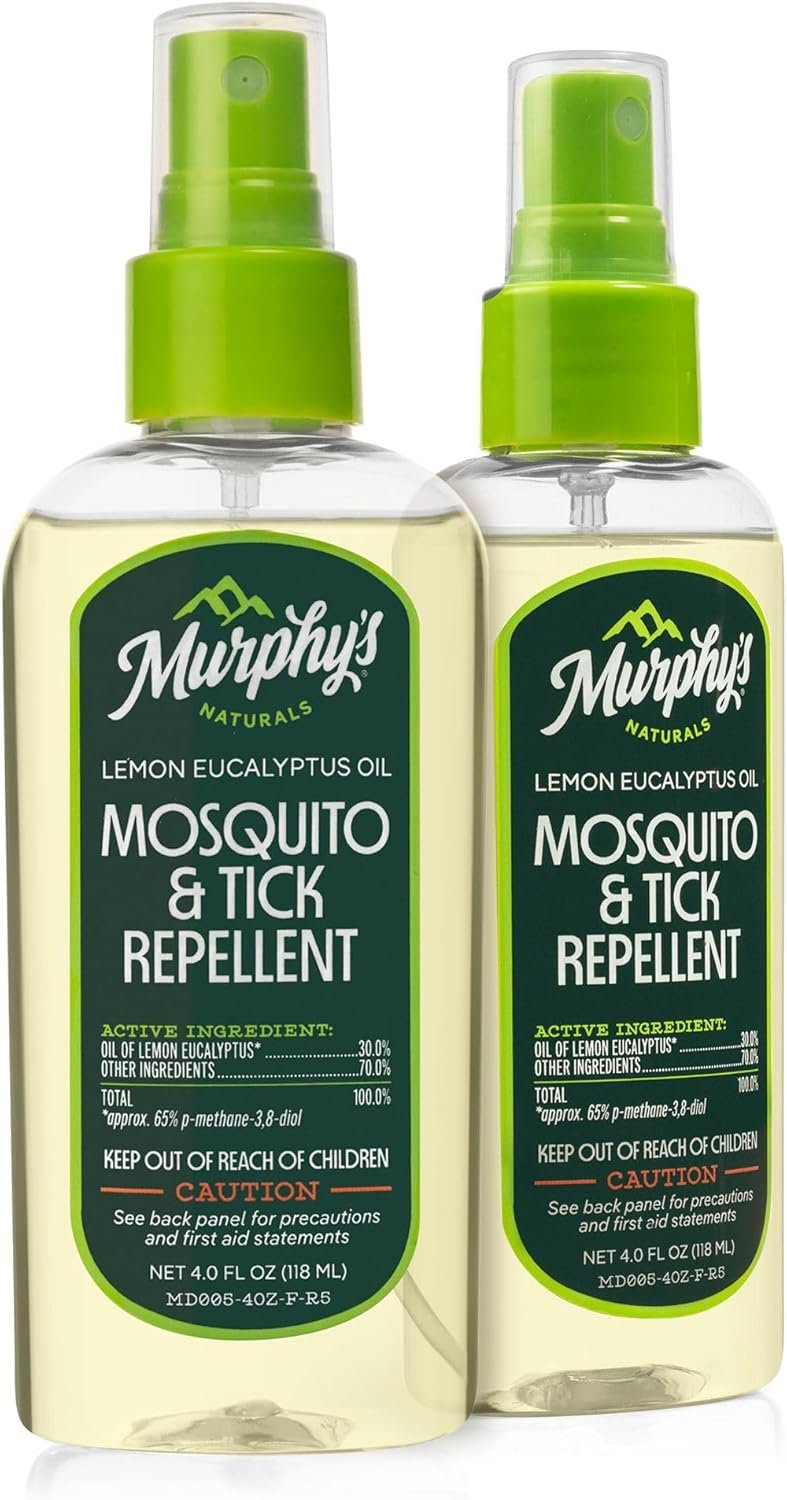 Murphy’s Naturals Mosquito & Tick Bug Repellent Spray, 4 fl oz (Pack of 2)