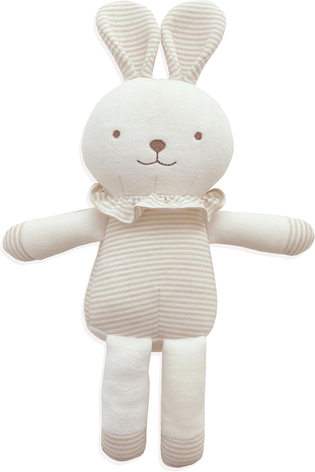 Organic Cotton Baby First Friend (Hello! Little Bunny) Attachment Doll for Baby, Pillow Buddy,Organic Toy 15.7 inches Tall