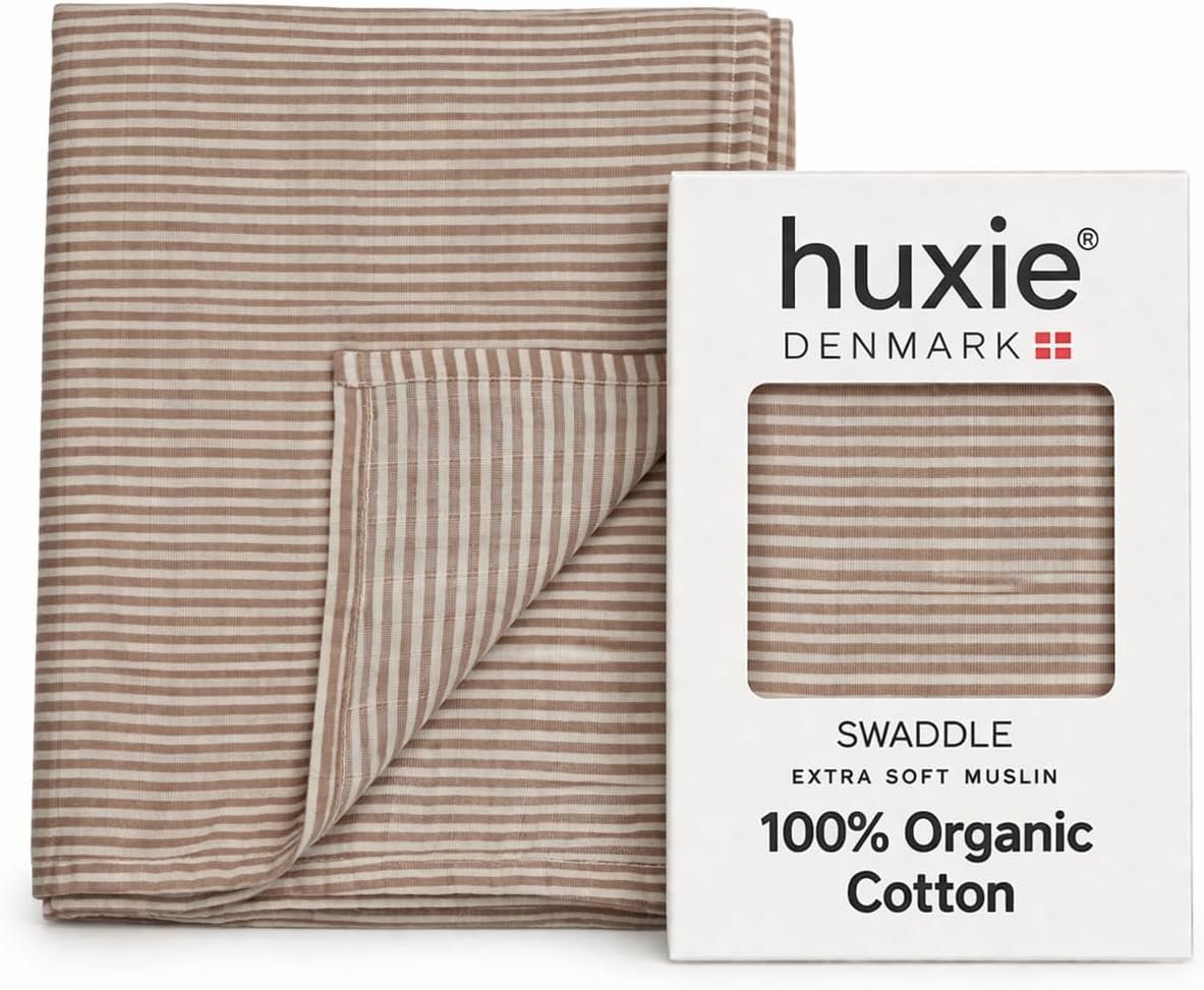 Swaddle Blanket, 100% Organic Cotton Muslin, 47″x47″ Newborn