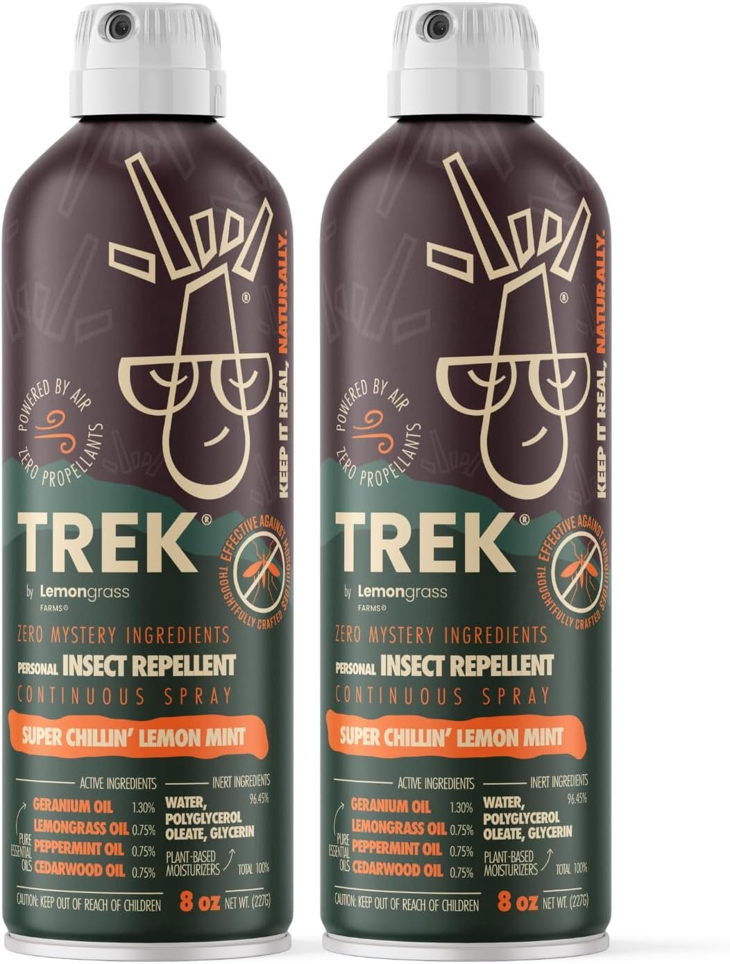 Lemongrass Farms Trek Botanical Outdoor Spray, 8fl oz (Pack of 2)