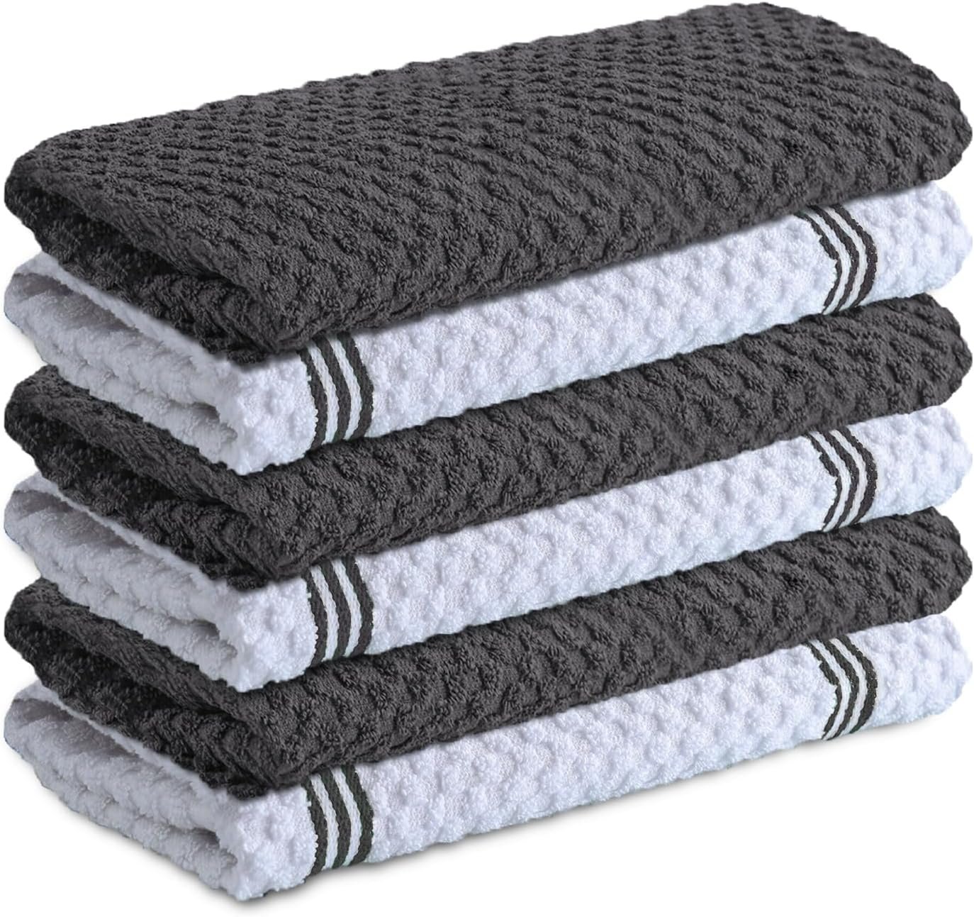 Infinitee Xclusives Kitchen Towels – 6 Pack – Cotton Dish Towel |15″ x 25″|