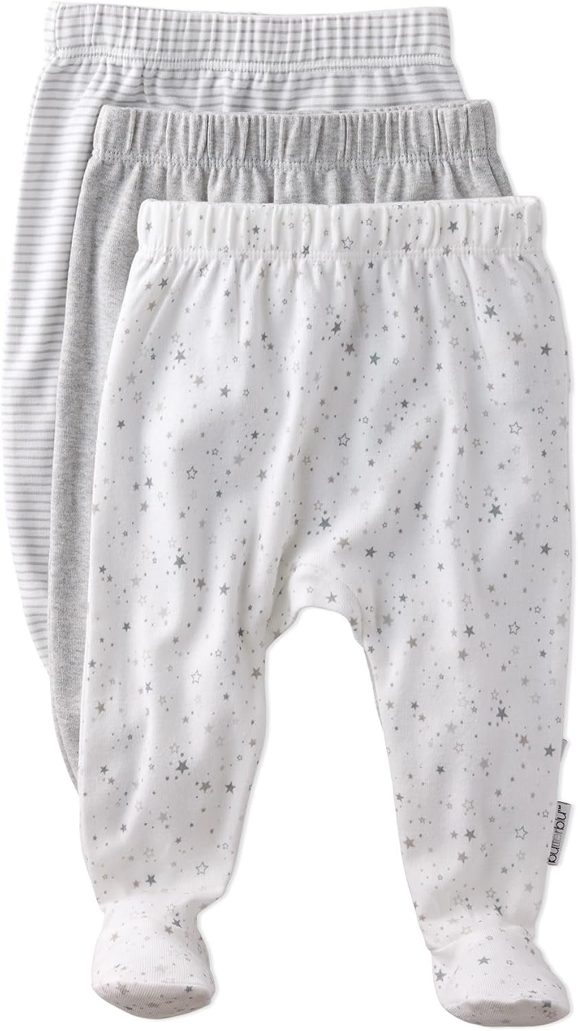 Butterblu Fallon 3-Pack Footed Pants 100% Organic Cotton