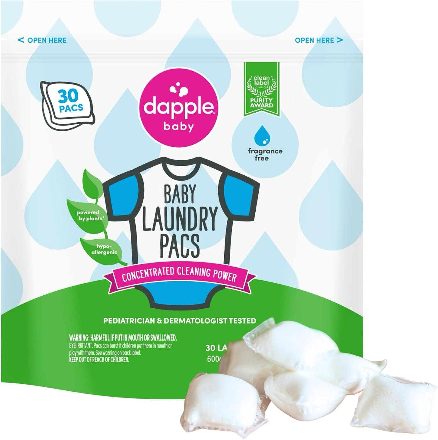 Dapple Baby – Laundry Detergent Pacs – 30 Count