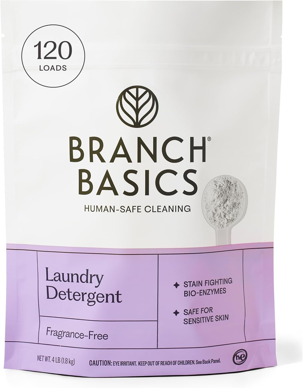 Branch Basics Laundry Detergent – 4lbs (120 loads) | Fragrance-Free